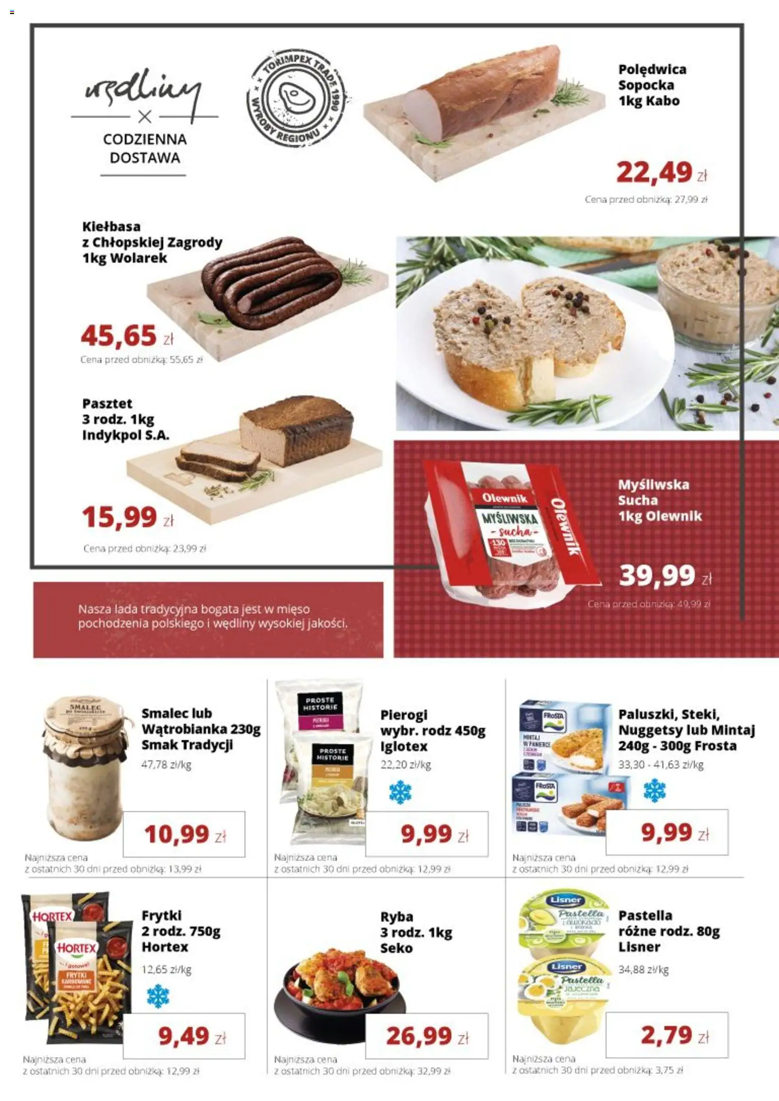 Torimpex Gazetka od 23.02.2026 | Strona: 5 | Produkty: Kiełbasa, Mięso, Wędliny, Frytki