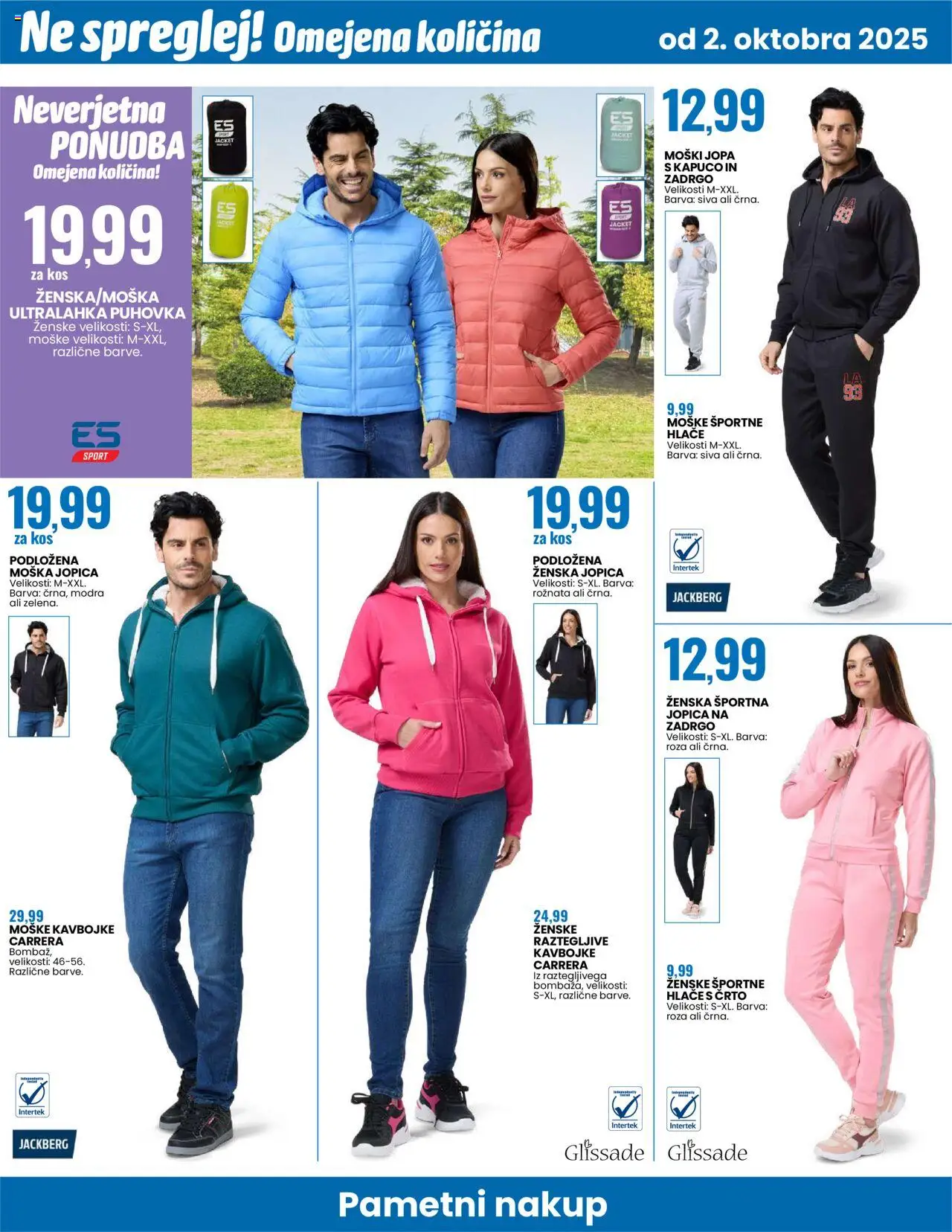 Novi Eurospin katalog ponudbe – veljaven od 02.10.2025 | Stran: 18 | Izdelki: Kos, Jopica, Barva, Kavbojke