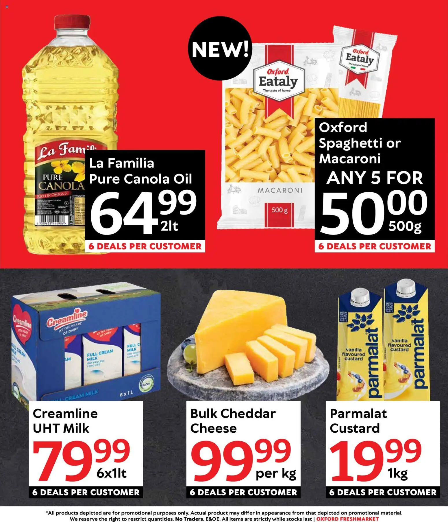 New Oxford Freshmarket catalogue – valid from 27.12.2025 | Page: 2 | Products: Custard, Cheese, Oil, Cream