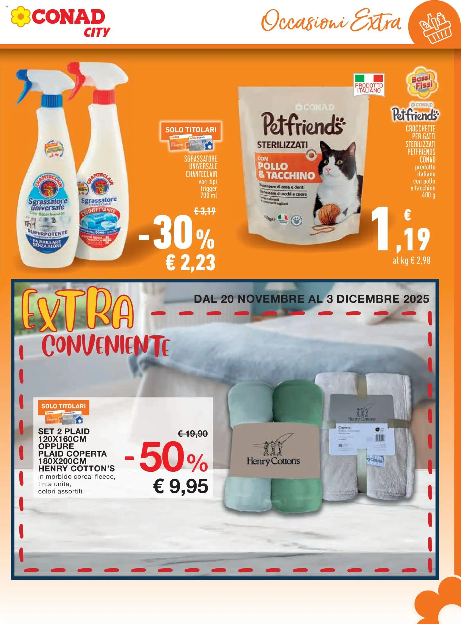 Volantino Conad del 20.11.2025 | Pagina: 17 | Prodotti: Pollo, Tacchino, Crocchette, Coperta