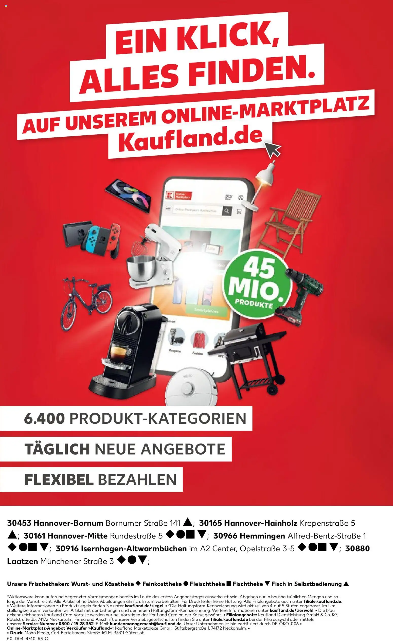 Kaufland prospekt Hannover	 – gültig ab 25.01.2026 | Seite: 50 | Produkte: Grill, Stuhl, Wurst, Smartphone