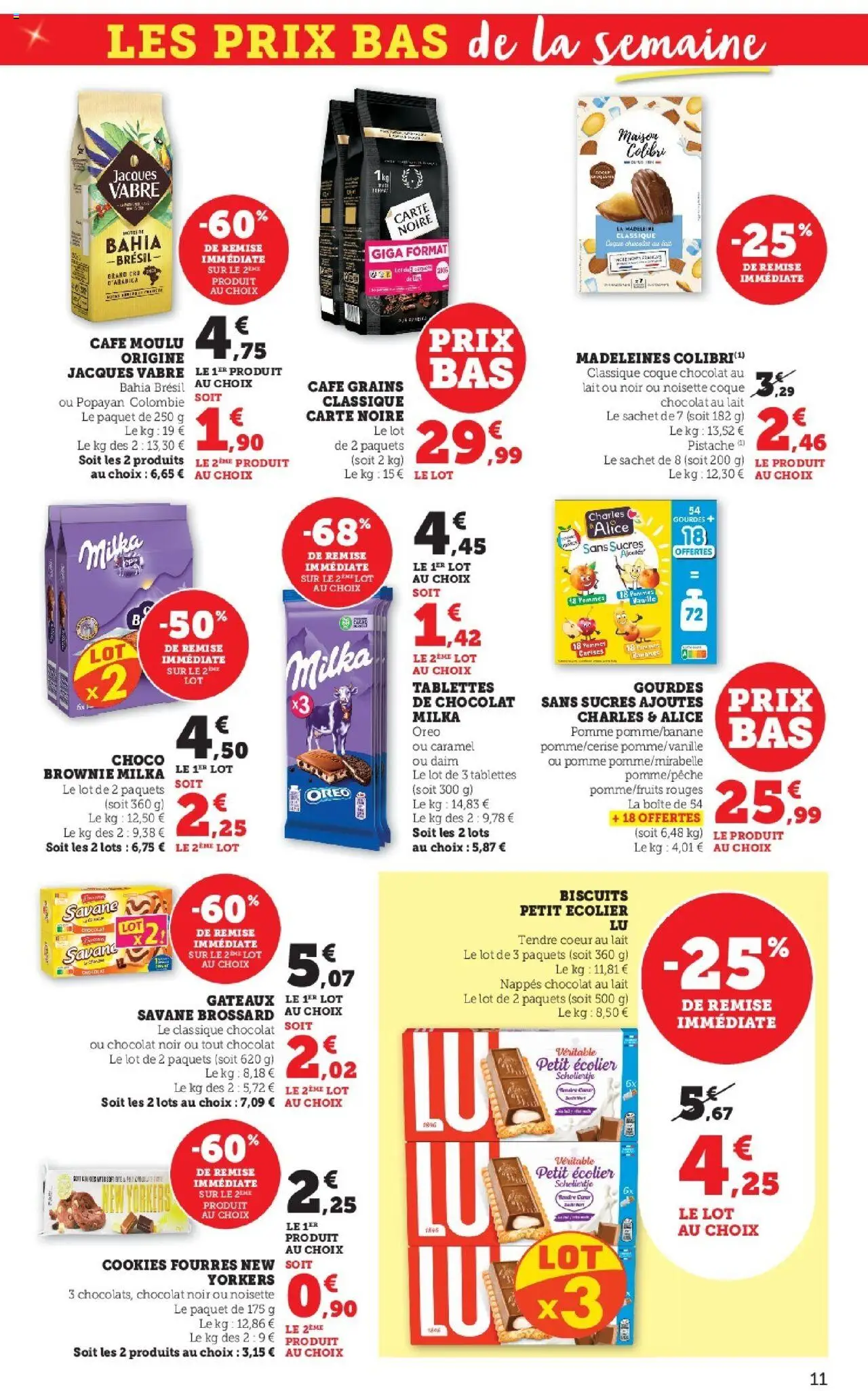 {H1} | Page: 11 | Produits: Cerises, Café moulu, Lait, Pommes