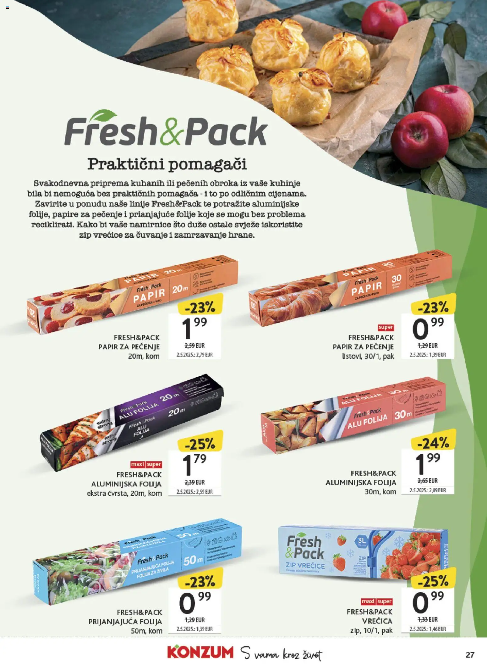 Konzum katalog | vrijedi od 19.01.2026 | Stranica: 27 | Proizvodi: Papir za pečenje