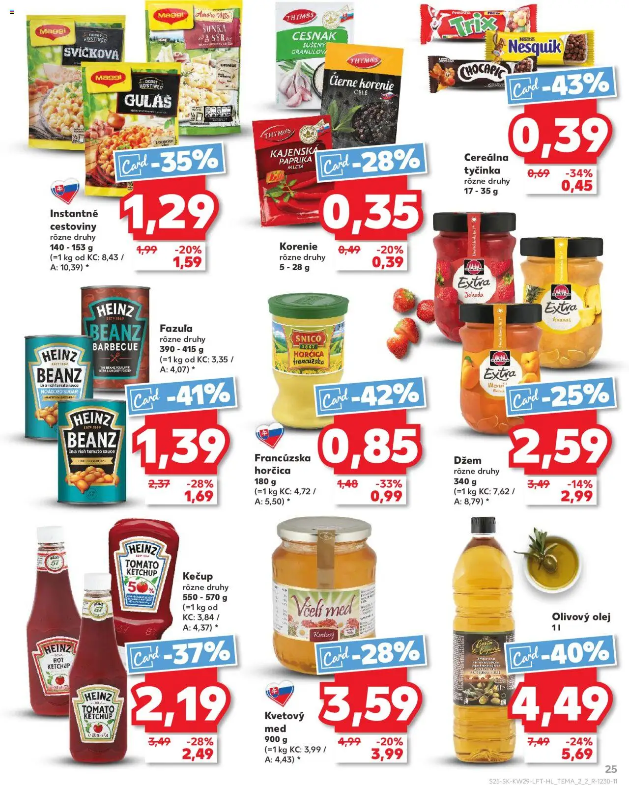 Kaufland Senica │ platný od 17.07.2025 | Strana: 25 | Produkty: Syr, Olivový olej, Cesnak, Nesquik