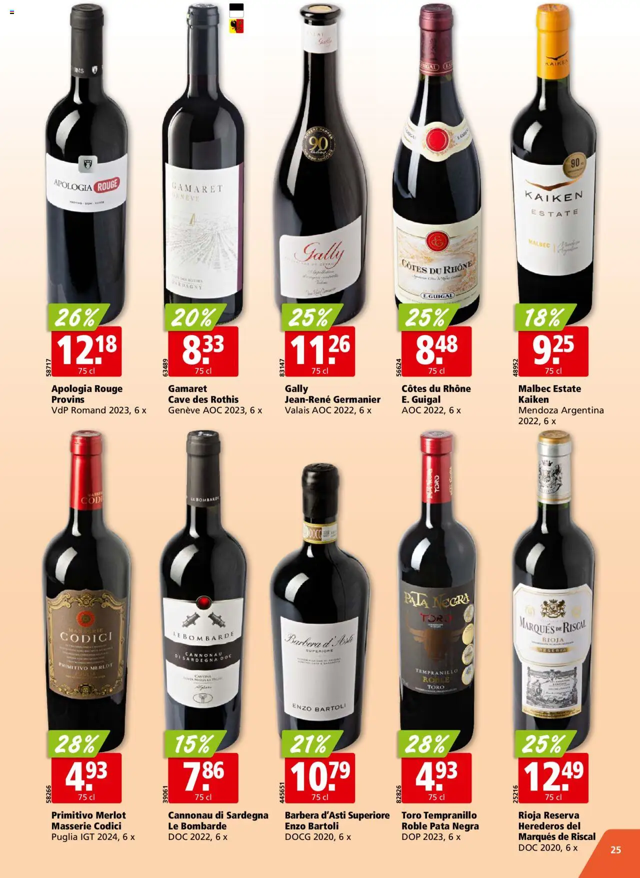 Aligro Aktionen Chavannes, Matran, Genève, Sion ab 25.08.2025 | Seite: 25 | Produkte: Merlot, Rouge