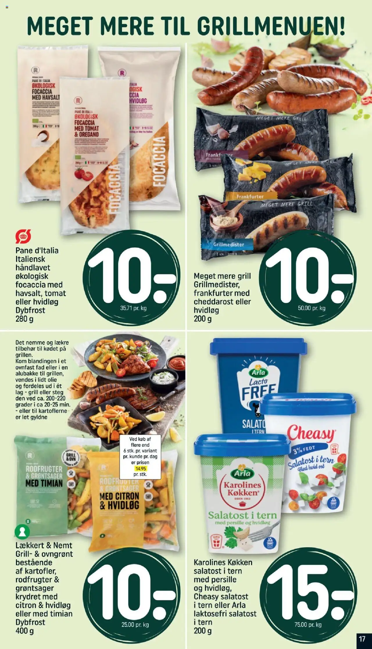 Rema 1000 Tilbudsavis gyldig fra 06.07.2025 | Side: 17 | Produkter: Ost, Salatost, Focaccia, Timian