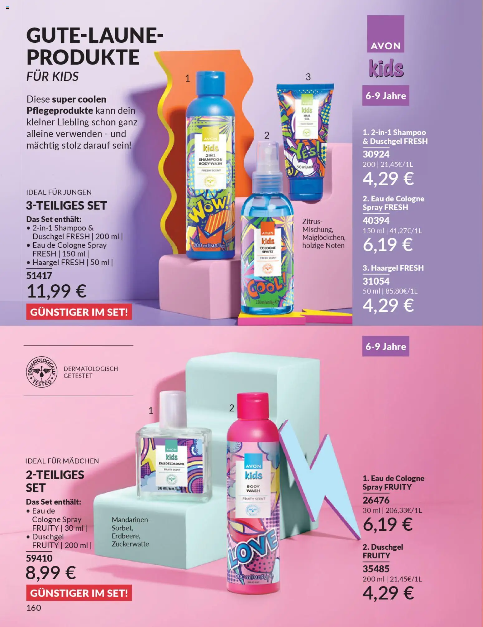 AVON Katalog Januar 2026 – gültig ab 01.01.2026 | Seite: 162 | Produkte: Mandarinen, Shampoo, Duschgel, Eau de Cologne