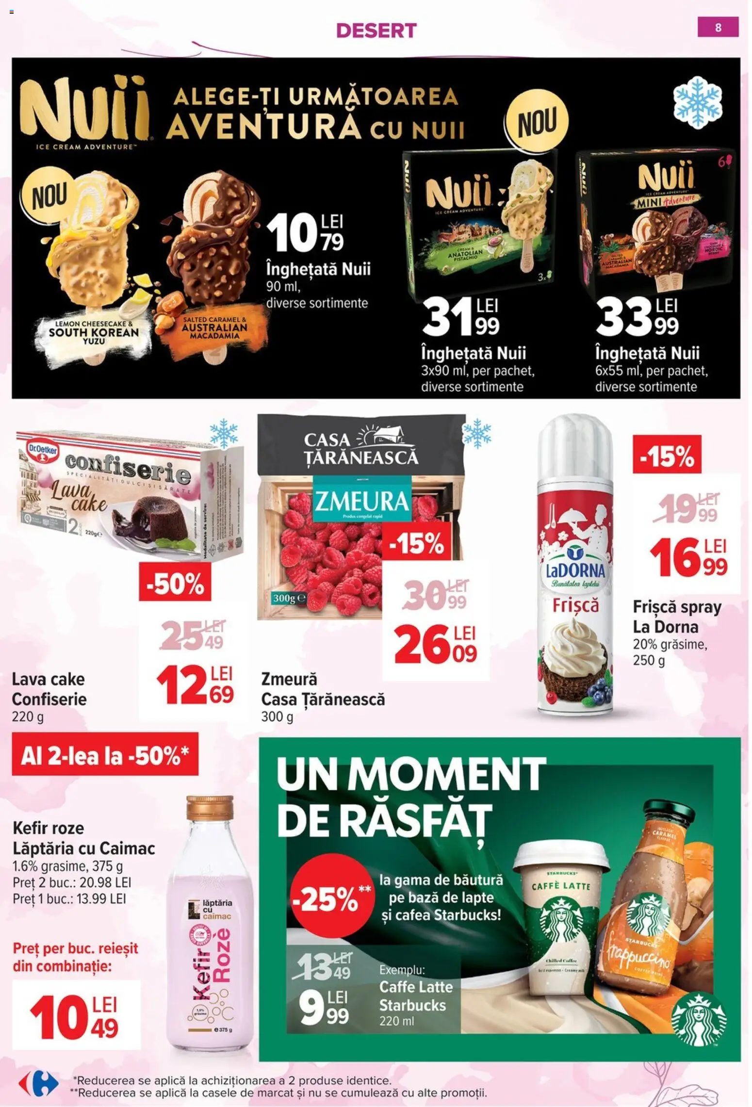 Noul catalog Carrefour – valabil de la 18.02.2026 | Pagină: 8 | Produse: Zmeură, Cafea, Kefir, Frișcă