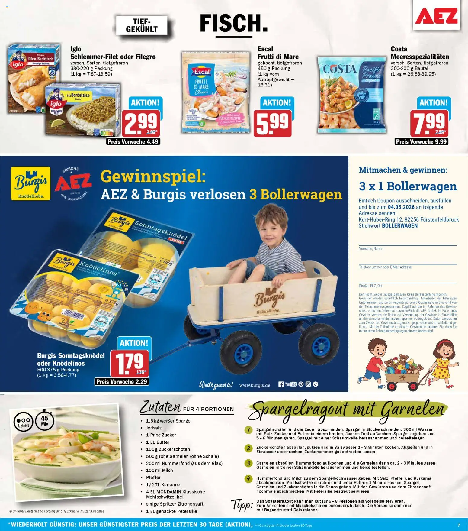 AEZ Prospekt 	 – gültig ab 27.04.2026 | Seite: 7 | Produkte: Garnelen, Spargel, Pfeffer, Reis