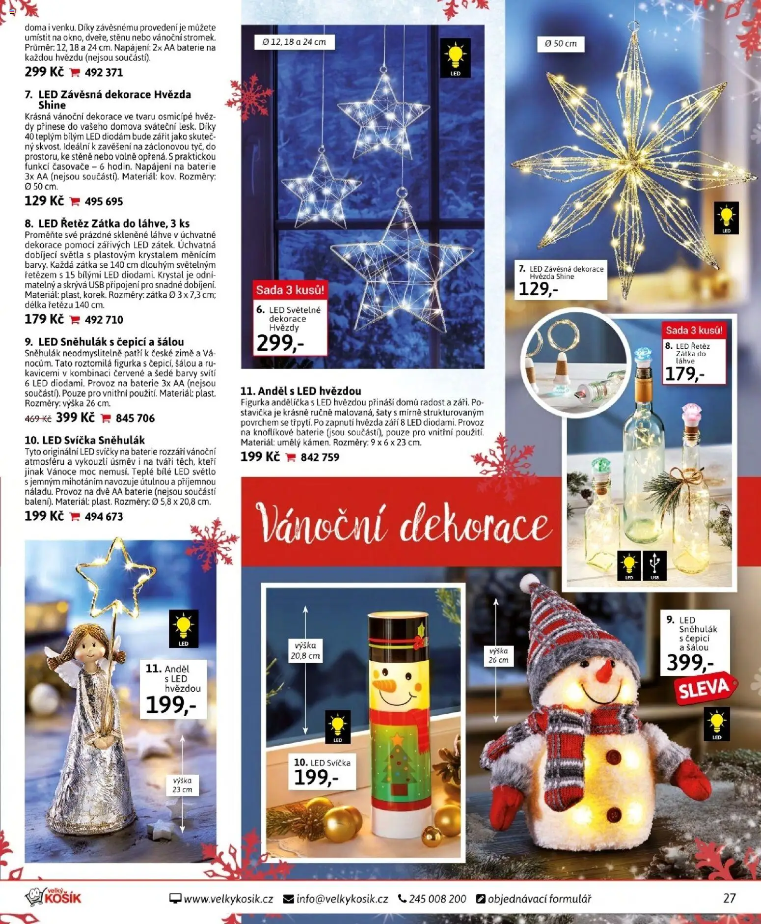 Velký Košík katalog prosinec 2025 od 01.12.2025 | Strana: 27 | Produkty: Svíčka, Baterie, LED, Dekorace