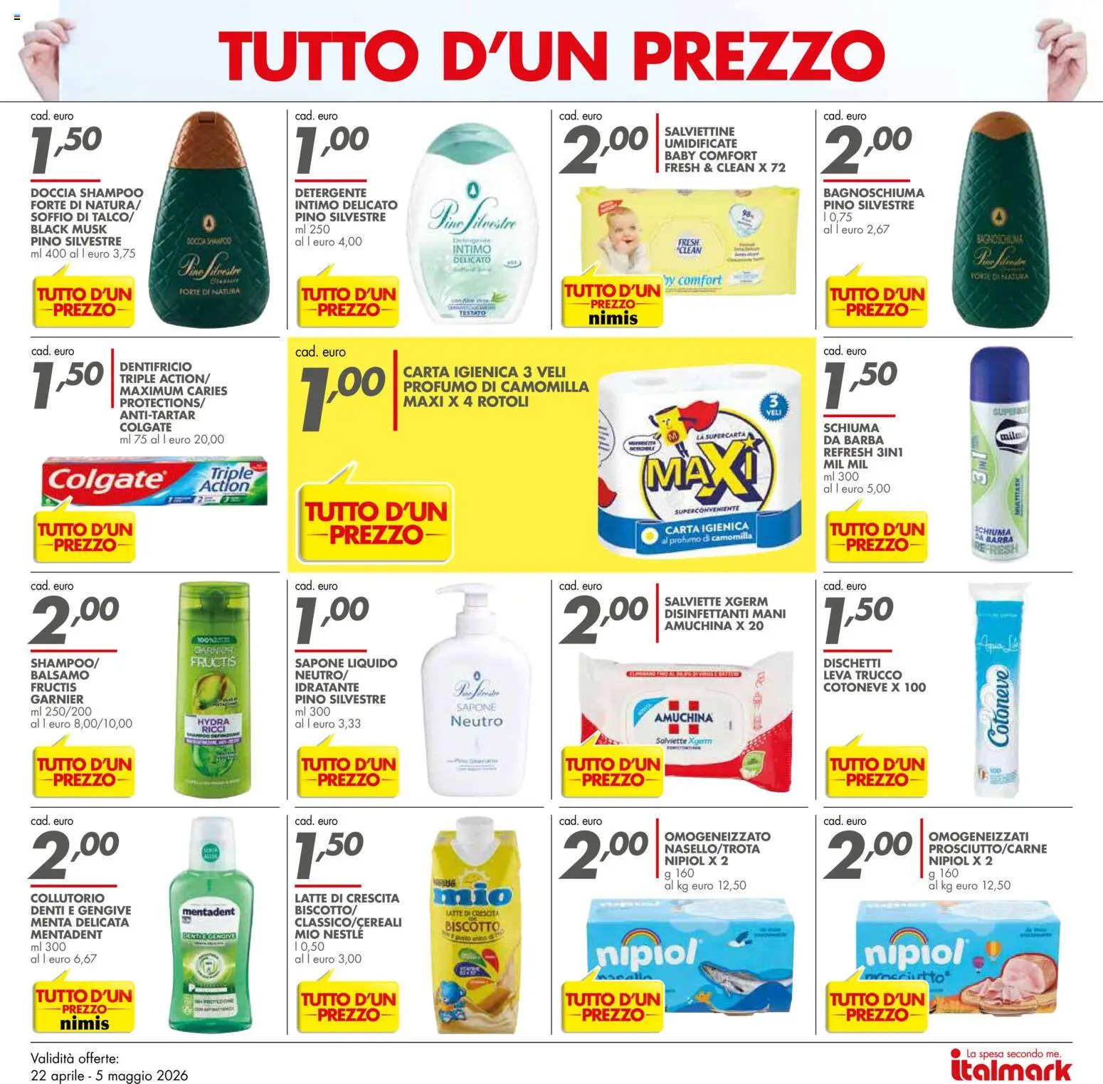 Volantino Italmark del 22.04.2026 | Pagina: 7 | Prodotti: Shampoo, Collutorio, Latte, Menta