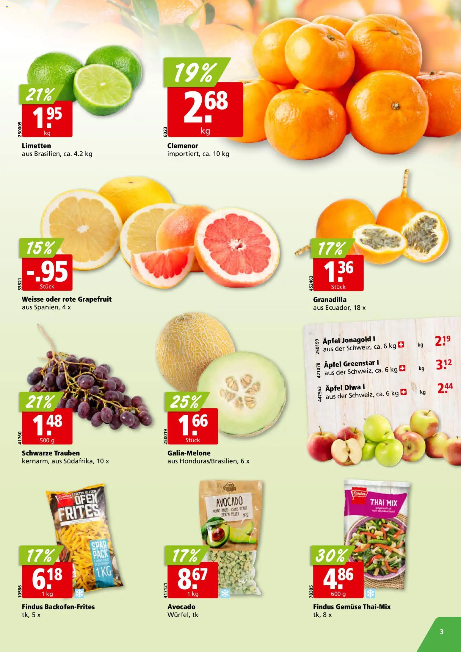 Aligro aktionen – gültig ab 23.03.2026 | Seite: 3 | Produkte: Äpfel, Avocado, Grapefruit, Ofen