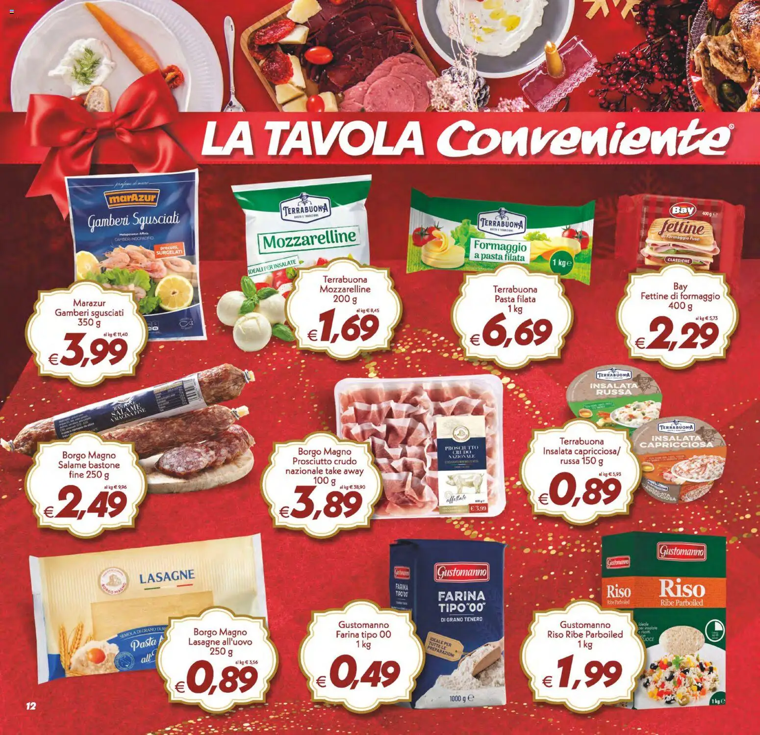 Volantino SuperConveniente del 27.12.2025 | Pagina: 12 | Prodotti: Salame, Riso, Insalata, Insalata russa