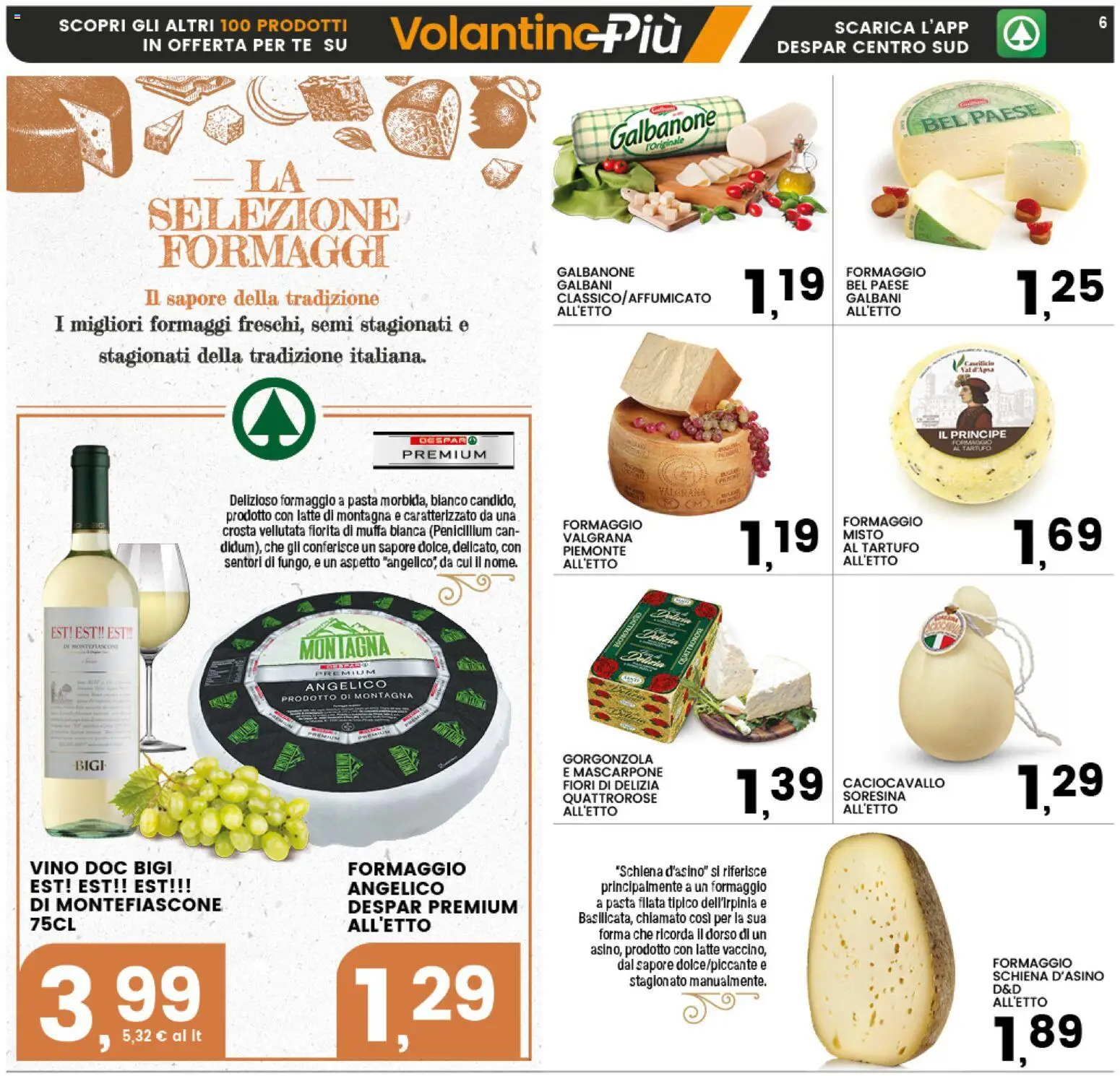 Volantino Interspar del 12.01.2026 | Pagina: 6 | Prodotti: Tartufo, Formaggio, Pasta, Mascarpone