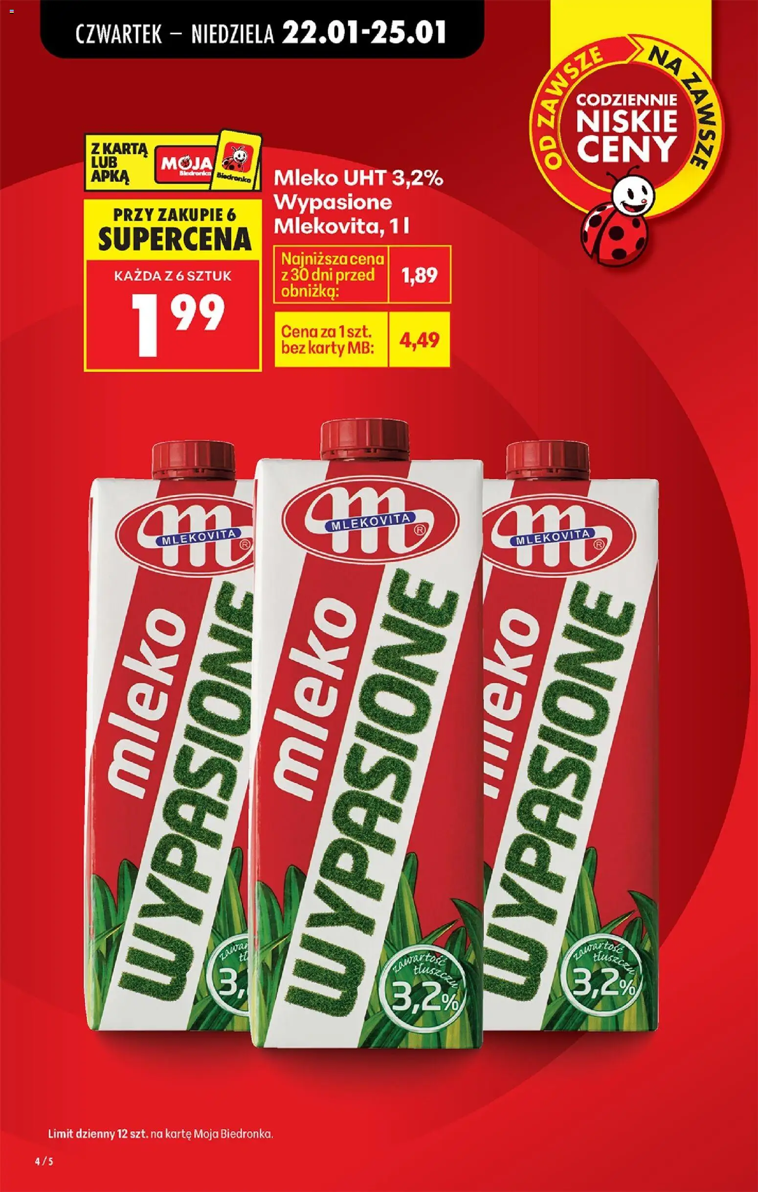 Biedronka gazetka - Oferta w tym tygodniu od 22.01.2026 | Strona: 8 | Produkty: Karta, Mleko, Ser