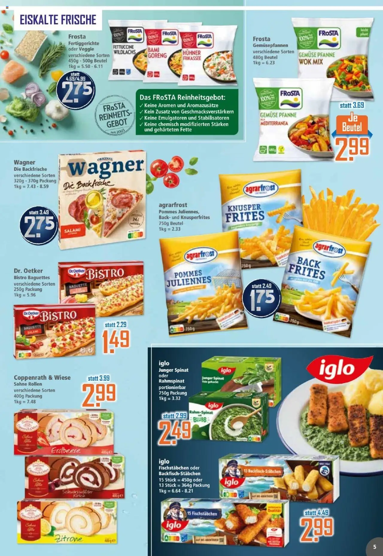 Klaas & Kock Prospekt – gültig ab 20.10.2025 | Seite: 5 | Produkte: Fischstabchen, Zitrone, Wok, Sahne