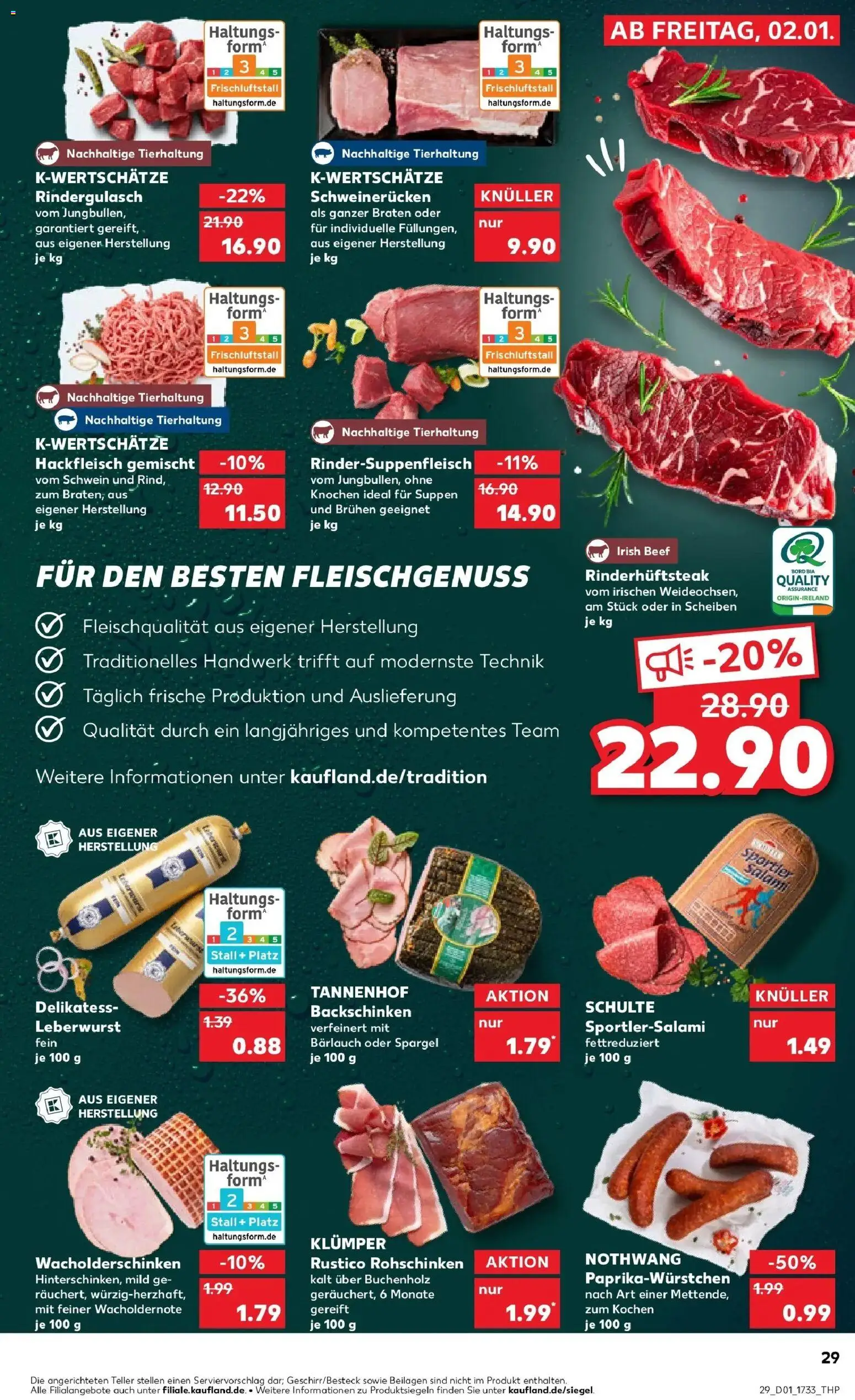 Kaufland prospekt Mainz	 – gültig ab 05.01.2026 | Seite: 29 | Produkte: Spargel, Schweinerucken, Salami, Hackfleisch