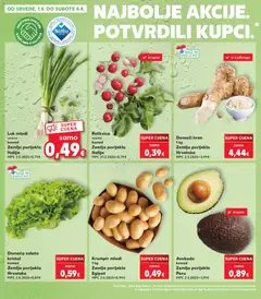 Krumpir mladi, 1 kg, Zemlja porijekla Egipat - Pregled kataloga iz trgovine Kaufland, vrijedi od 01.04.2026 | Stranica: 2 | Proizvodi: Avokado, Krumpir, Luk, Hren