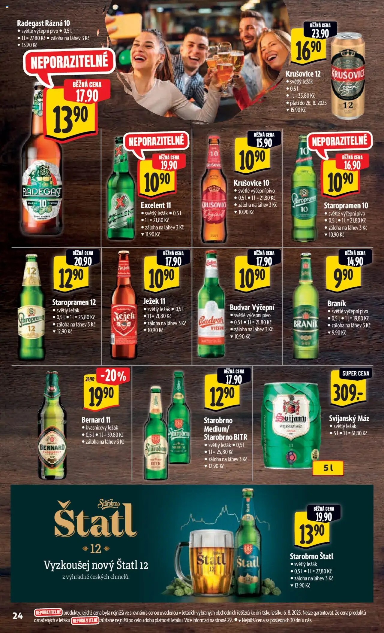 Albert leták - Hypermarket od 13.08.2025 | Strana: 31 | Produkty: Pivo, Excelent 11, Svijanský Máz, Braník