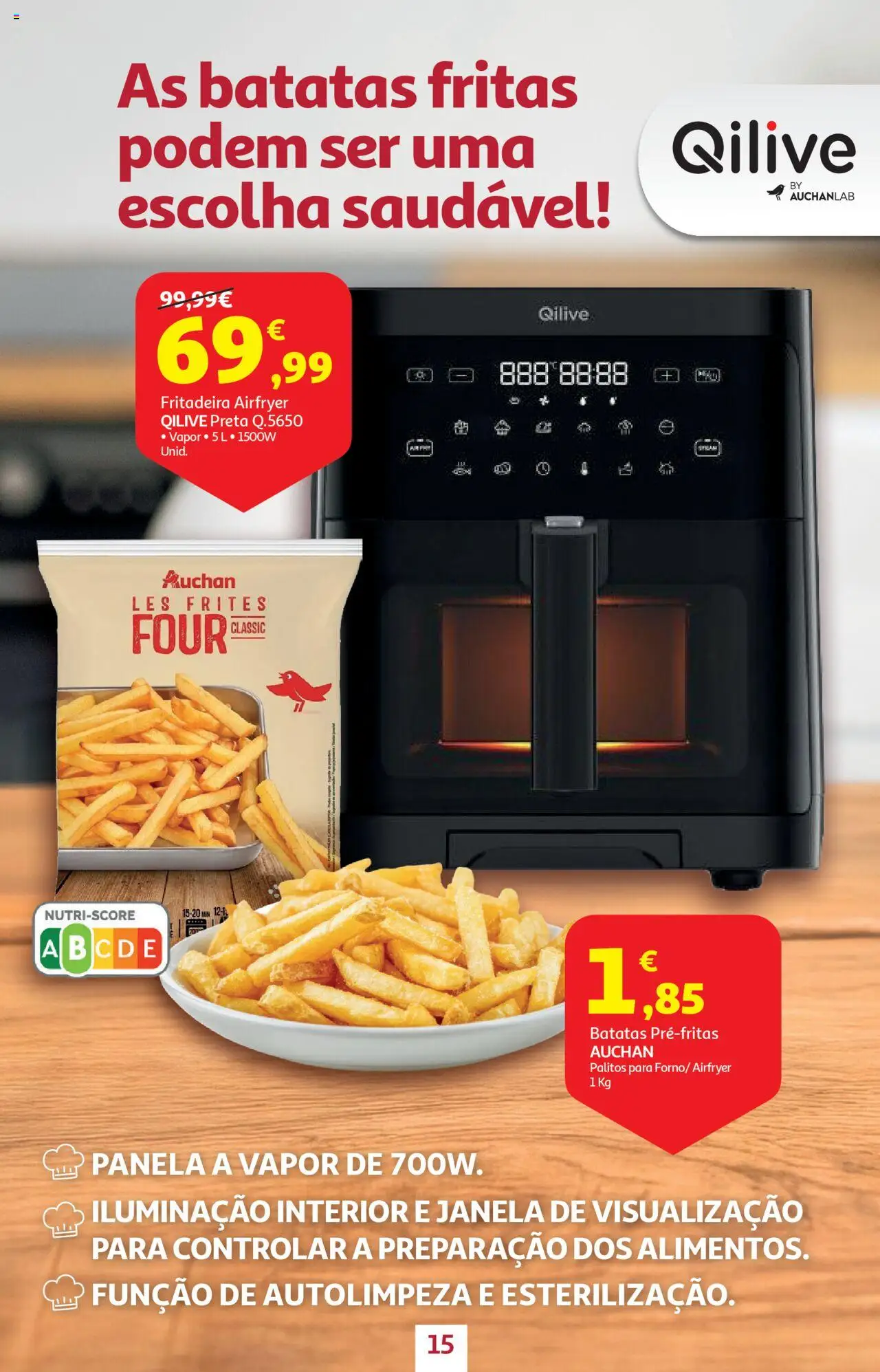 Auchan - Uma cozinha de Chef │ válido de 18.09.2025 | Página: 15 | Produtos: Janela, Batatas fritas, Panela