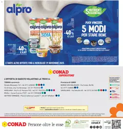Anteprima del volantino Conad Superstore Piemonte catalogo valido a partire dal 06.11.2025 | Pagina: 40 | Prodotti: Yogurt, Cioccolato, Cocco, Stampa