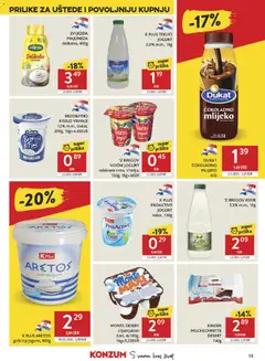 DUKAT ČOKOLADNO MLIJEKO 0,5l, Čokoladno mlijeko, 0,5l - Pregled kataloga iz trgovine Konzum, vrijedi od 29.04.2026 | Stranica: 15