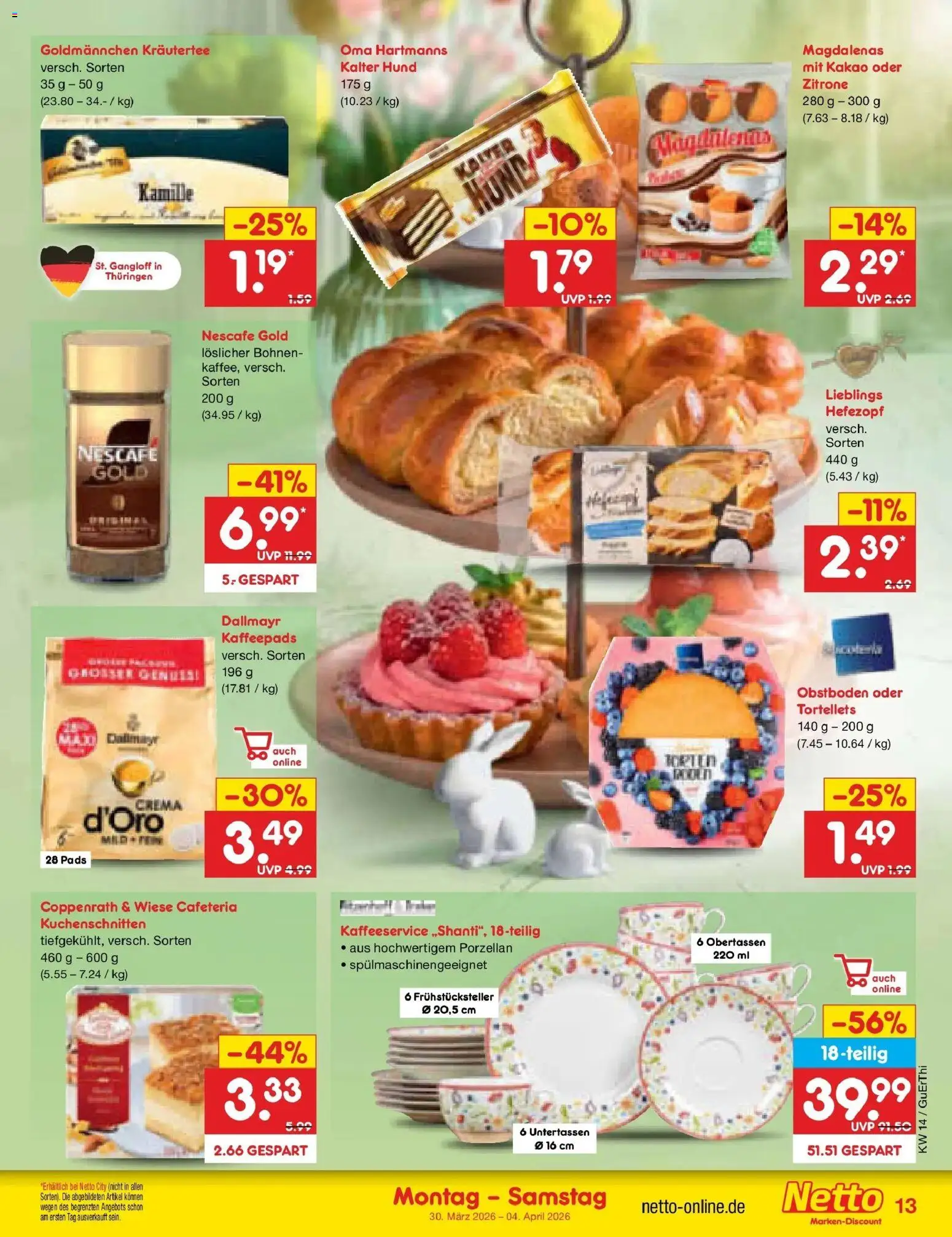 Netto Marken-Discount Prospekt Machern	 – gültig ab 30.03.2026 | Seite: 15 | Produkte: Kaffeepads, Nescafe, Dallmayr, Zitrone