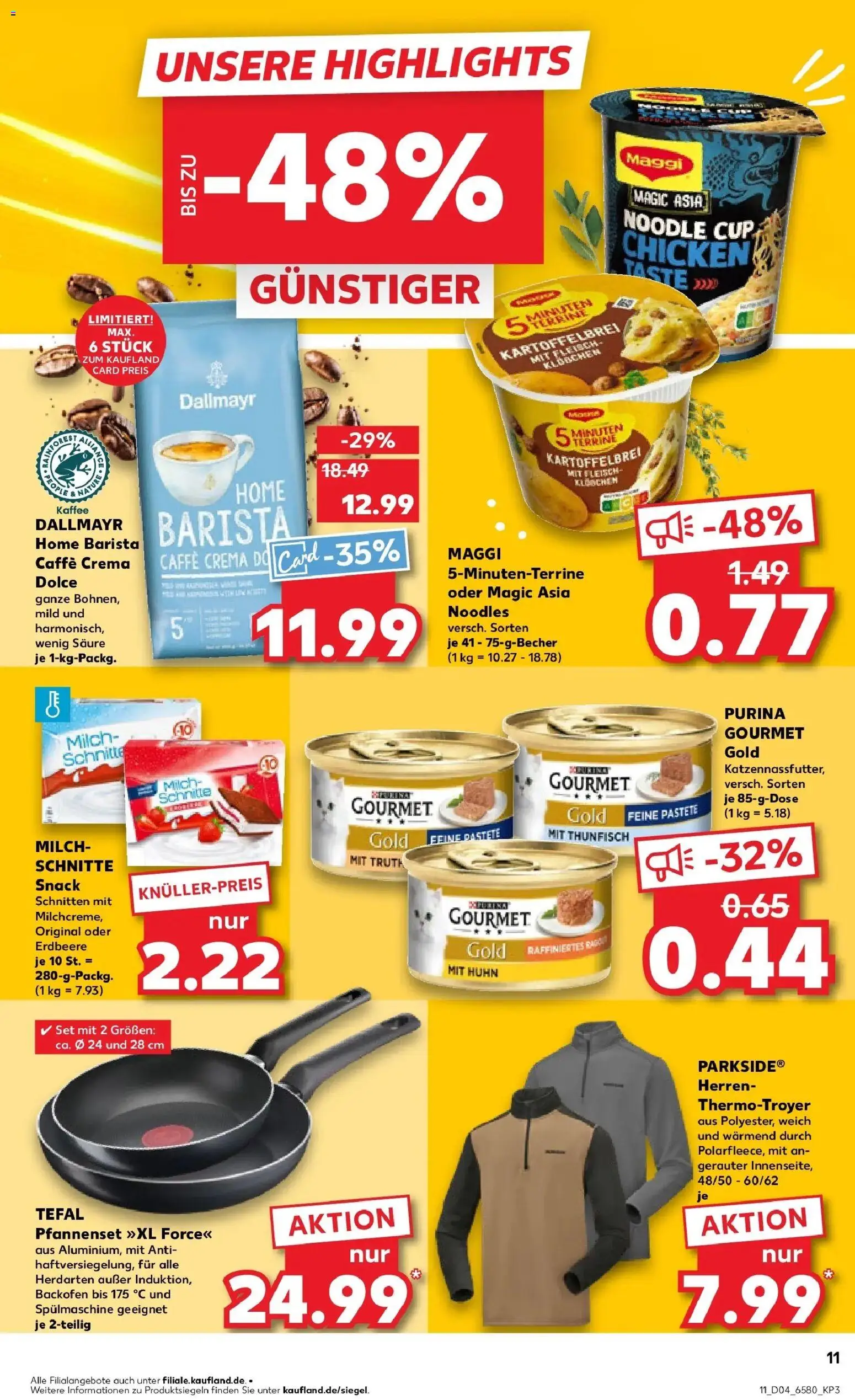 Kaufland prospekt Bad Oldesloe	 – gültig ab 22.01.2026 | Seite: 11 | Produkte: Maggi, Kaffee, Backofen, Purina gourmet gold