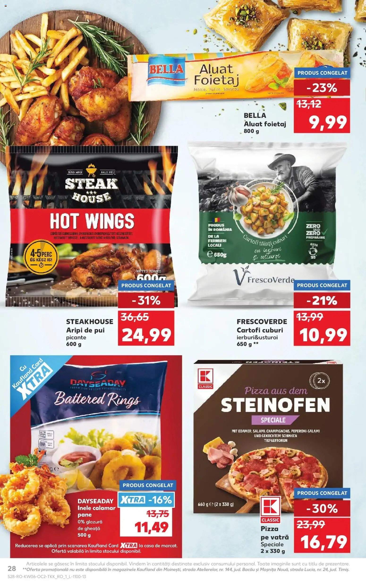 Noul catalog Kaufland – valabil de la 04.02.2026 | Pagină: 28 | Produse: Foietaj, Ulei, Pizza, Cartofi