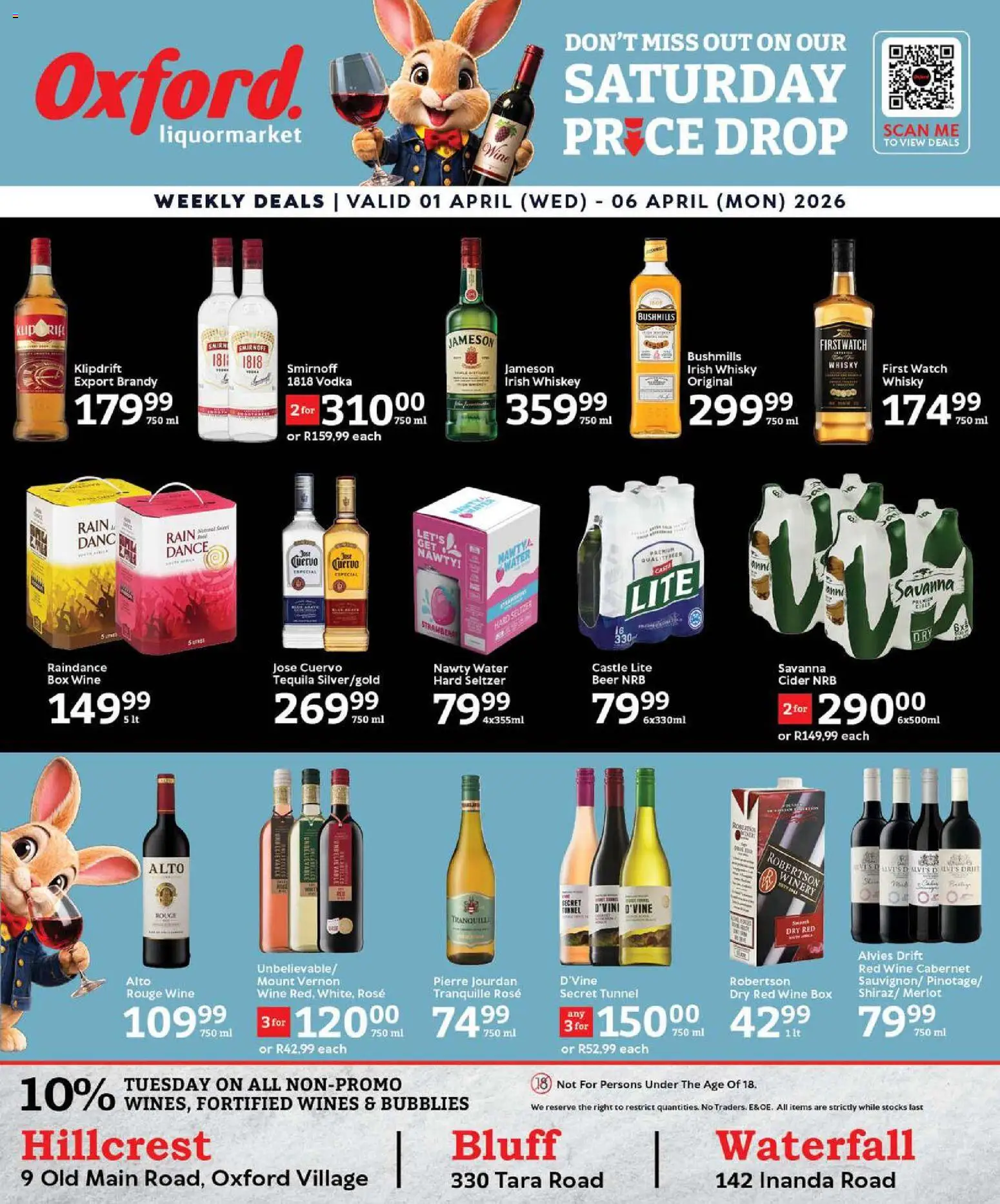 New Oxford Freshmarket catalogue – valid from 01.04.2026 | Page: 16 | Products: Watch, Brandy, Cider, Whiskey
