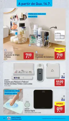 Aldi folheto │ válido de 14.07.2025 | Página: 20 | Produtos: Secador, Corta-unhas, Base, Organizador
