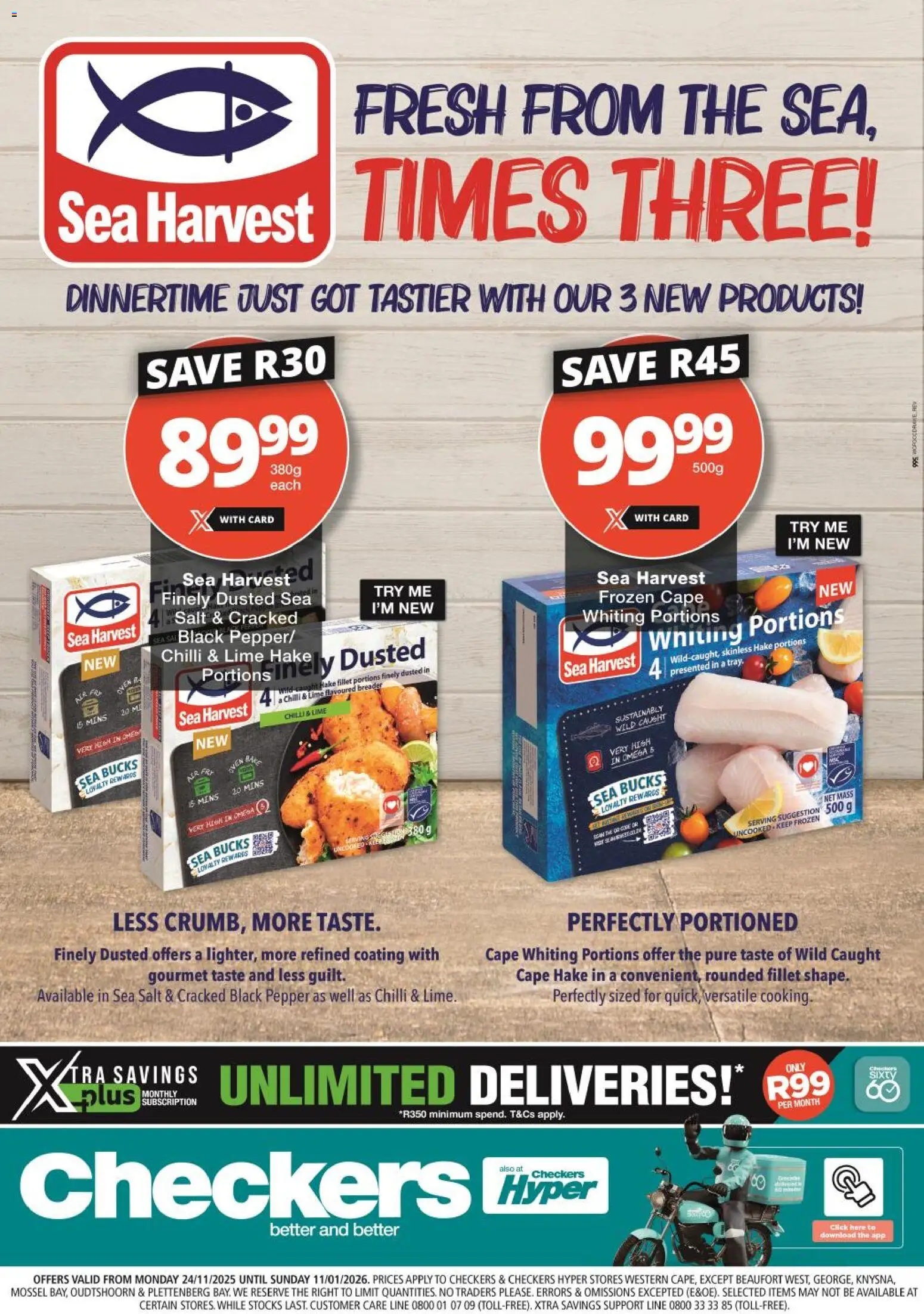 New Checkers catalogue – valid from 24.11.2025 | Page: 1 | Products: Oven, Salt, Pepper, Chilli