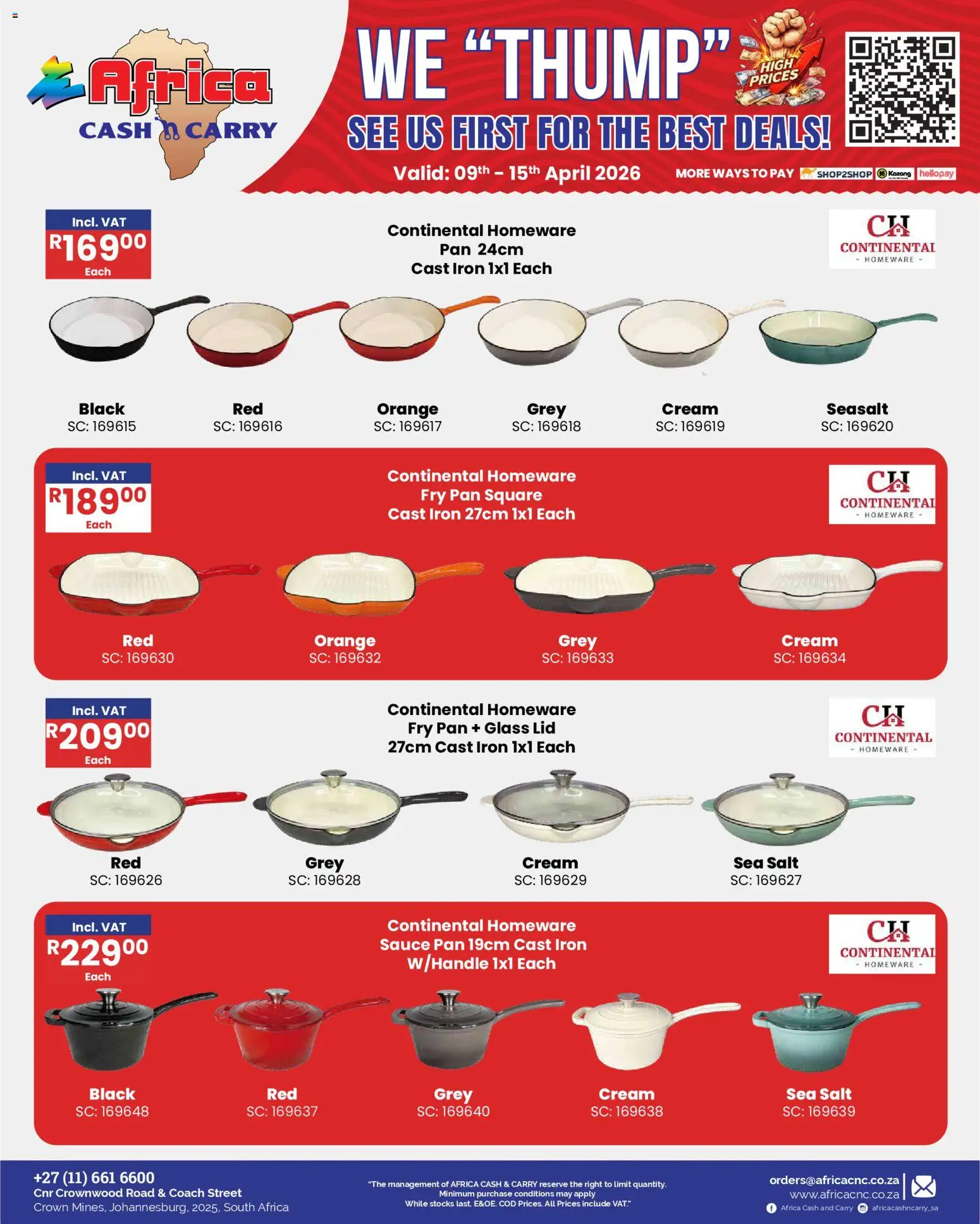 New Africa Cash & Carry catalogue – valid from 09.04.2026 | Page: 28 | Products: Iron, Cream, Sauce, Salt