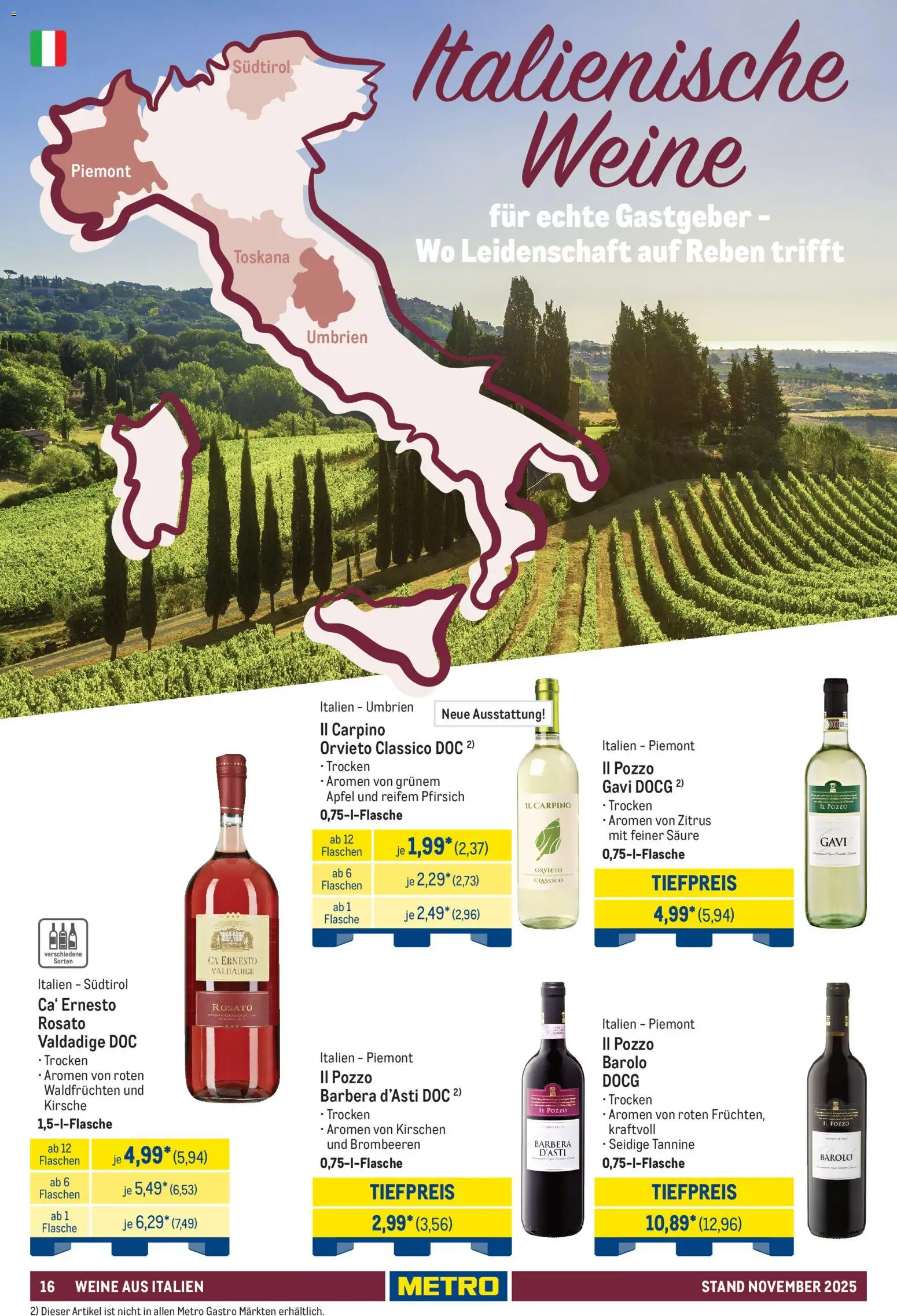 Metro - Hauswein-Katalog – gültig ab 12.11.2025 | Seite: 16 | Produkte: Äpfel, Kirschen, Pfirsich