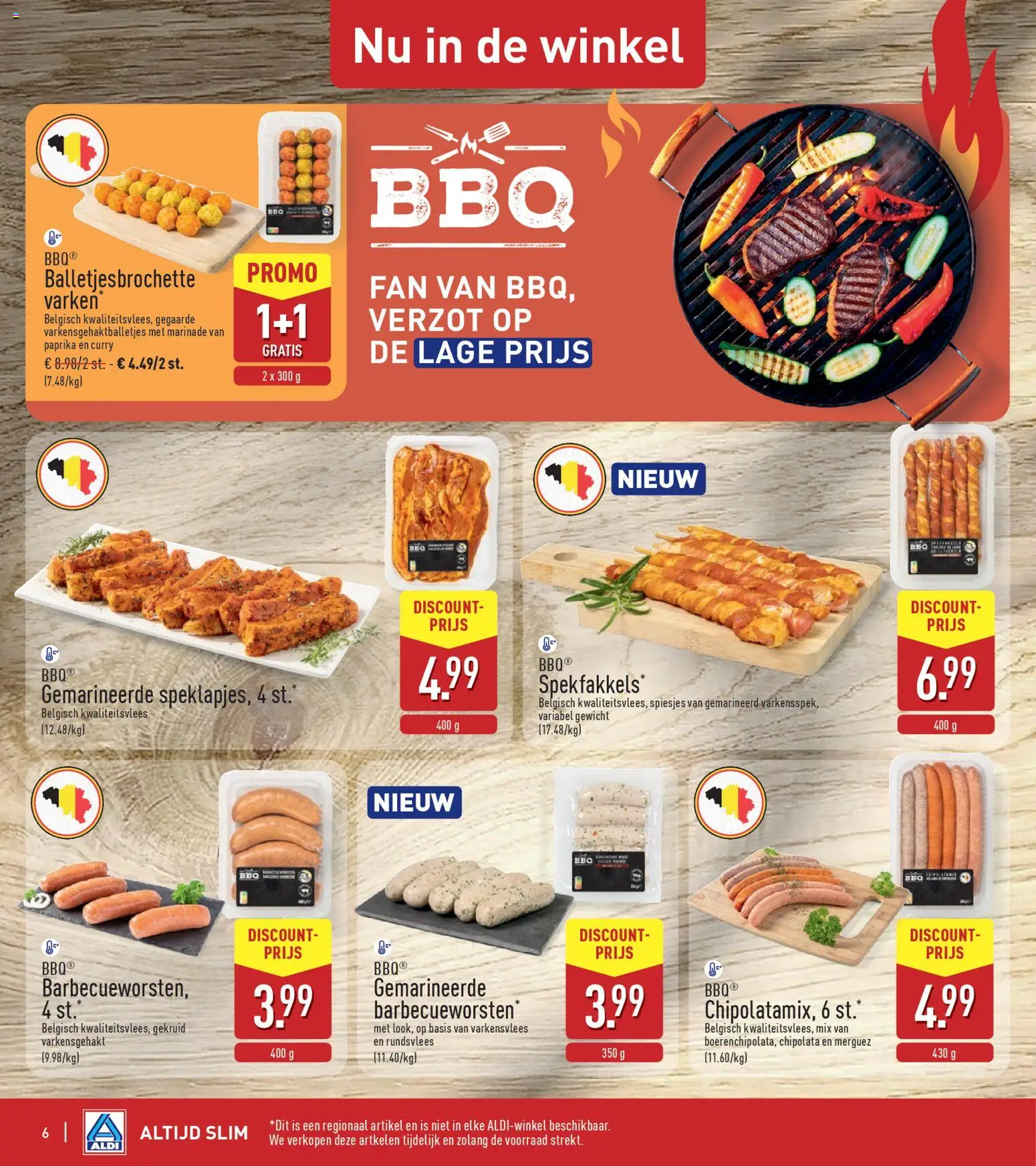 {H1} | Pagina: 6 | Producten: Merguez, Varkensvlees, Chipolata, Gewicht