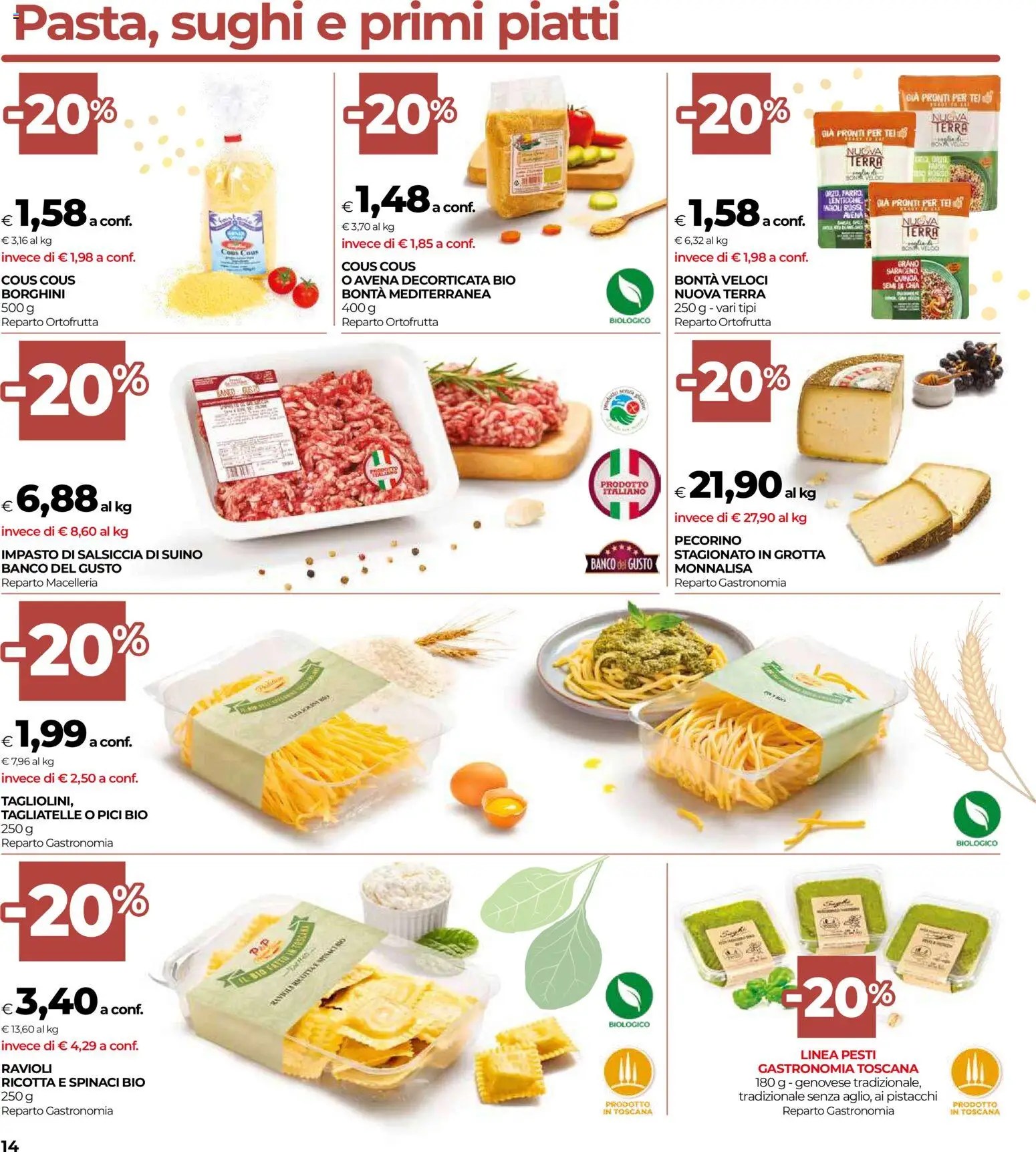 Volantino COOP del 07.01.2026 | Pagina: 14 | Prodotti: Lenticchie, Ricotta, Farro, Terra