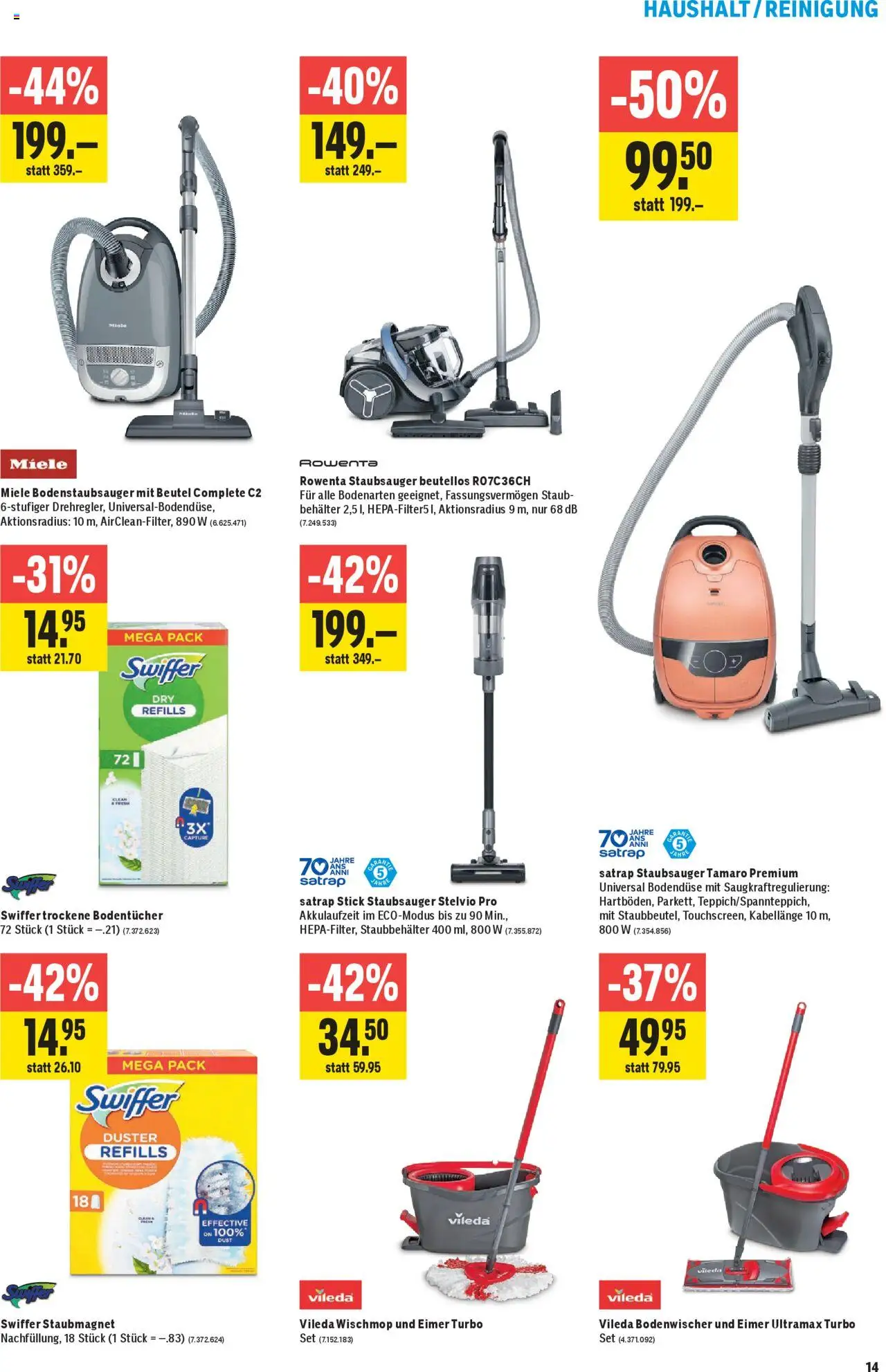 Jumbo Aktionen ab 28.08.2025 | Seite: 14 | Produkte: Staubsauger, Miele