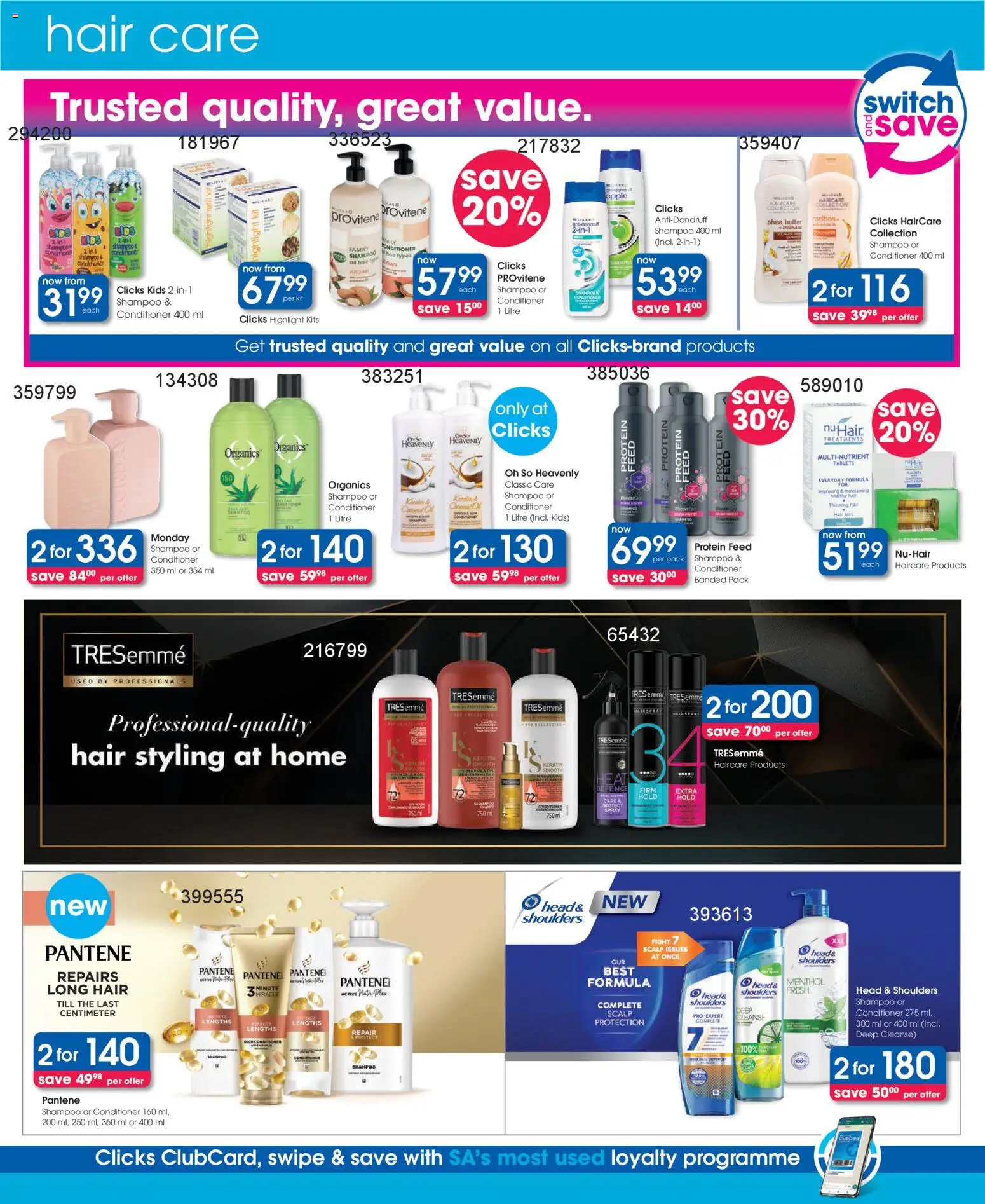 New Clicks catalogue – valid from 30.12.2025 | Page: 18 | Products: Butter, Switch, Shampoo, Conditioner