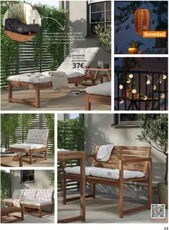 Vista previa Catálogo IKEA Muebles de exterior válido desde el 17.12.2025 | Página: 33 | Productos: Polvo, Funda, Tumbona, Colchoneta