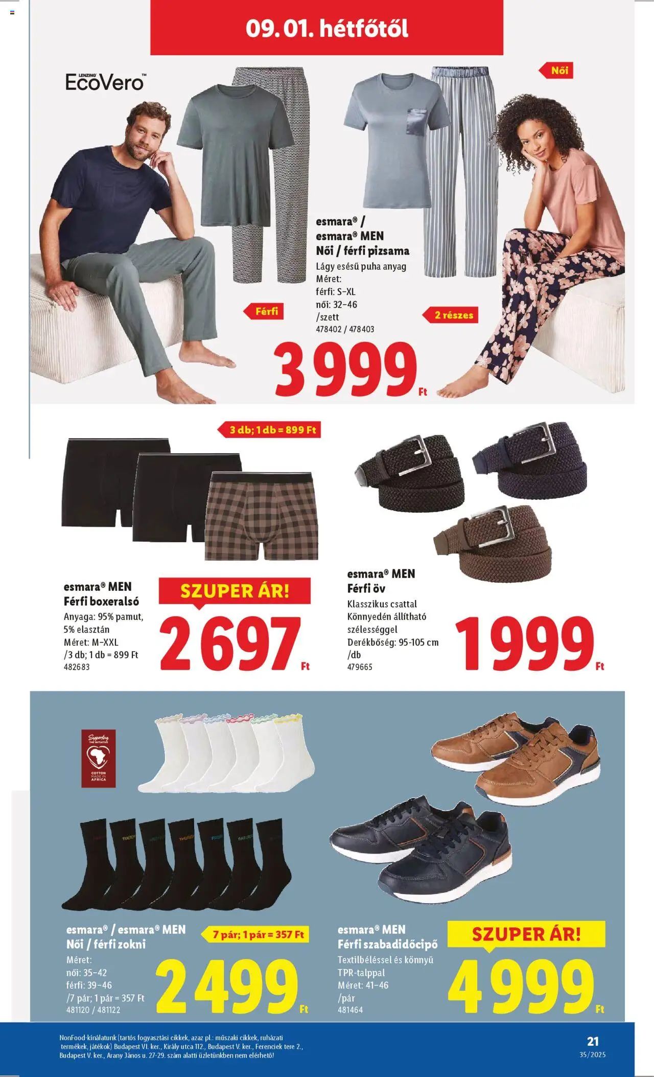 Lidl akciós ujság - amely érvényes a következő dátumtól: 28.08.2025 | Oldal: 21 | Termékek: Öv, Boxeralsó, Játékok, Zokni