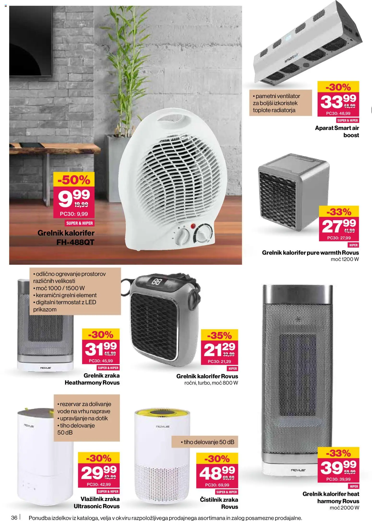 Novi Mercator katalog ponudbe – veljaven od 05.02.2026 | Stran: 36 | Izdelki: Termostat, Ventilator