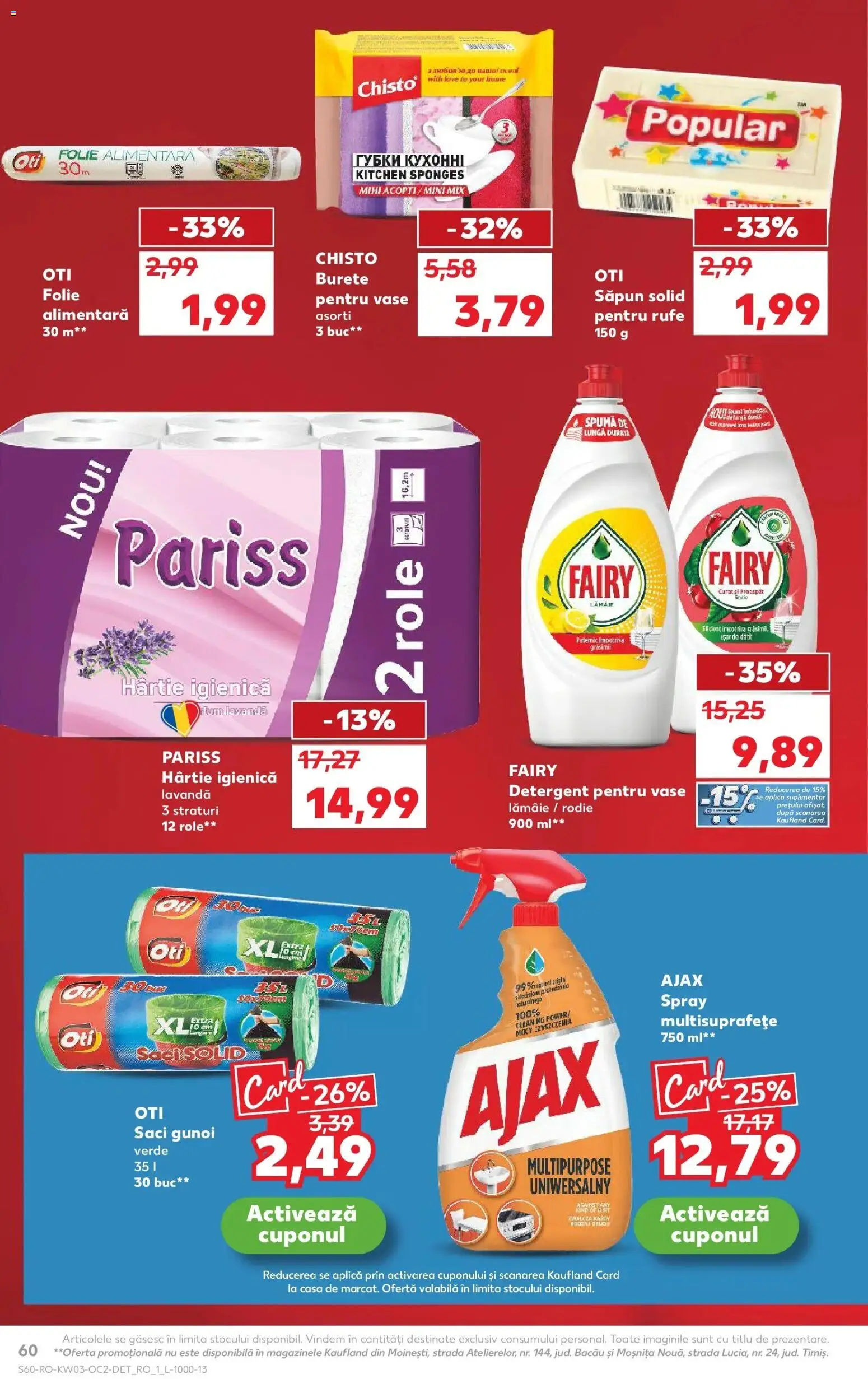 Noul catalog Kaufland – valabil de la 14.01.2026 | Pagină: 60 | Produse: Săpun solid, Role, Detergent, Lămâie