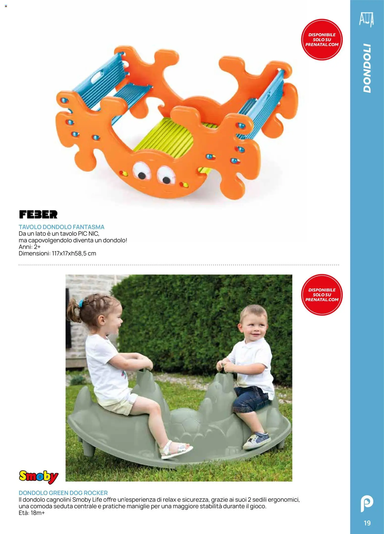 Volantino Prenatal del 28.04.2026 | Pagina: 19 | Prodotti: Dondolo, Tavolo