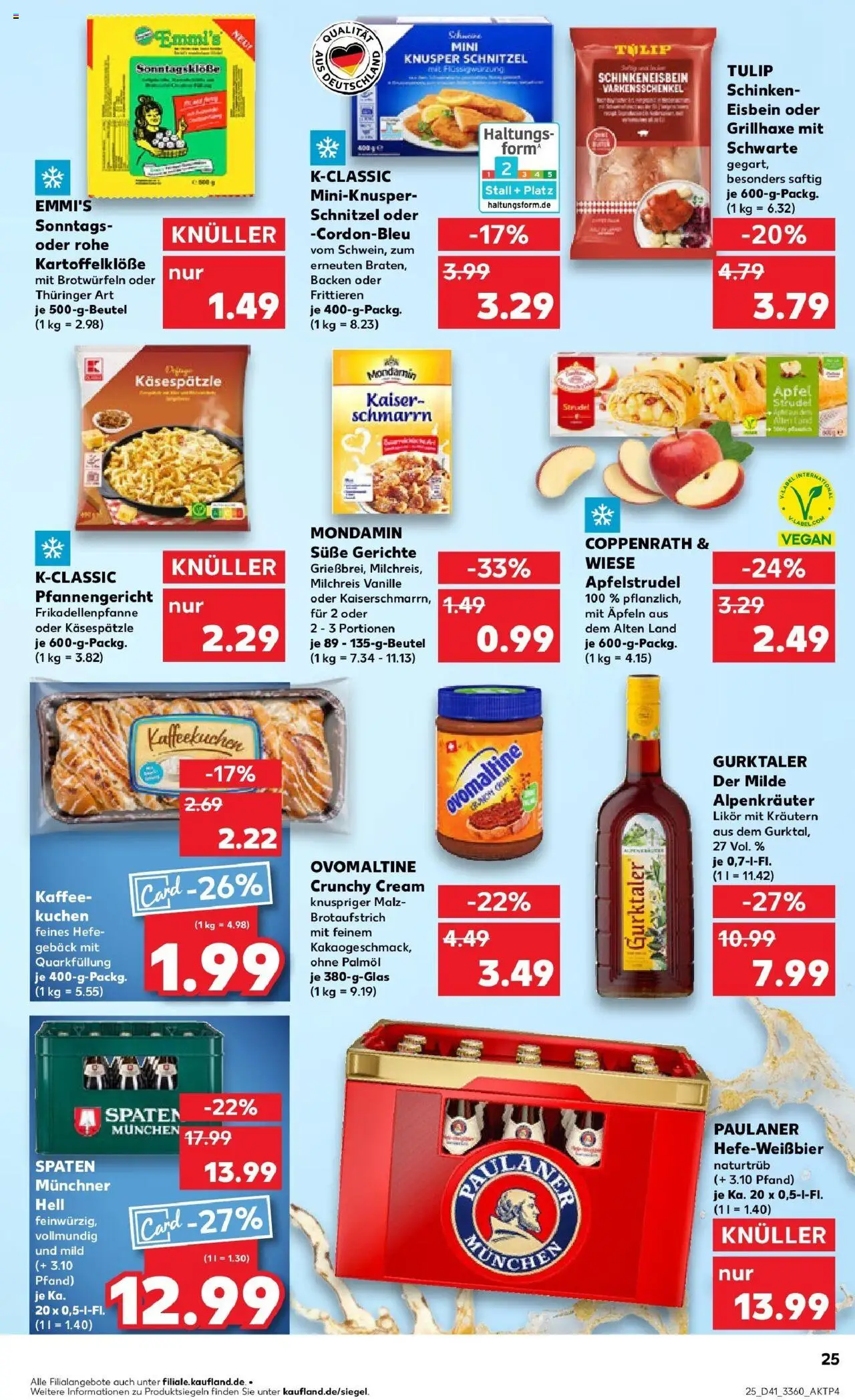 Kaufland prospekt Werder (Havel)	 – gültig ab 13.10.2025 | Seite: 25 | Produkte: Kaffee, Schnitzel, Schinken, Kuchen