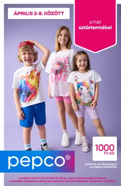 Pepco akciós újság - amely érvényes a következő dátumtól: 02.04.2026