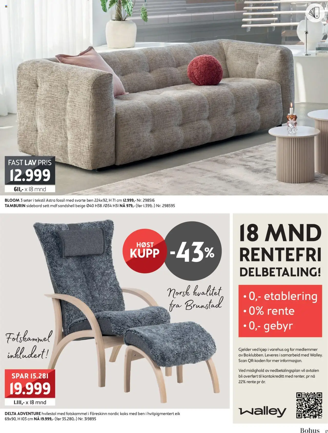 {H1} | Side: 17 | Produkter: Hvilestol, Sidebord