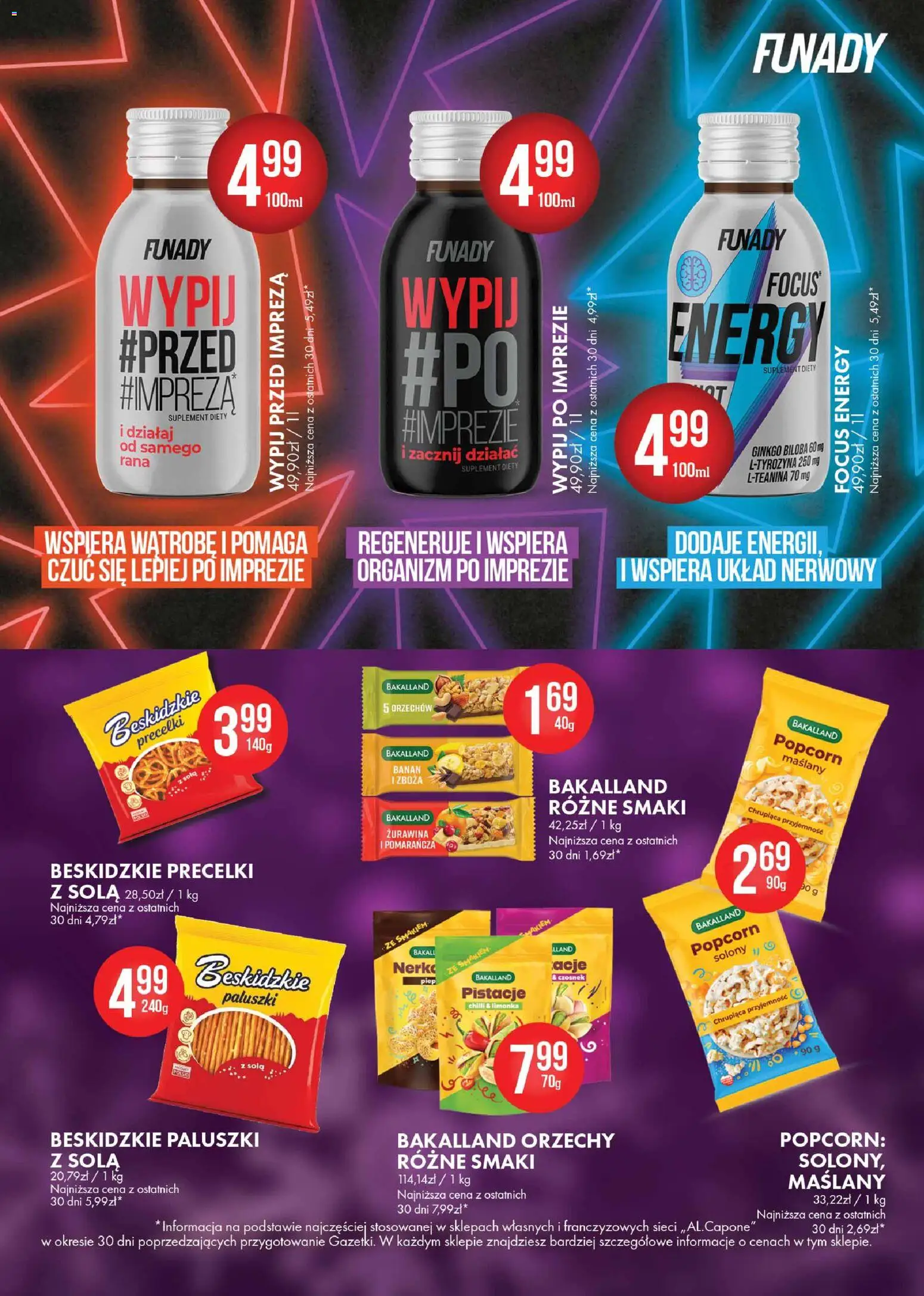 Al.Capone Gazetka od 07.01.2026 | Strona: 19 | Produkty: Limonka, Paluszki, Popcorn, Orzechy