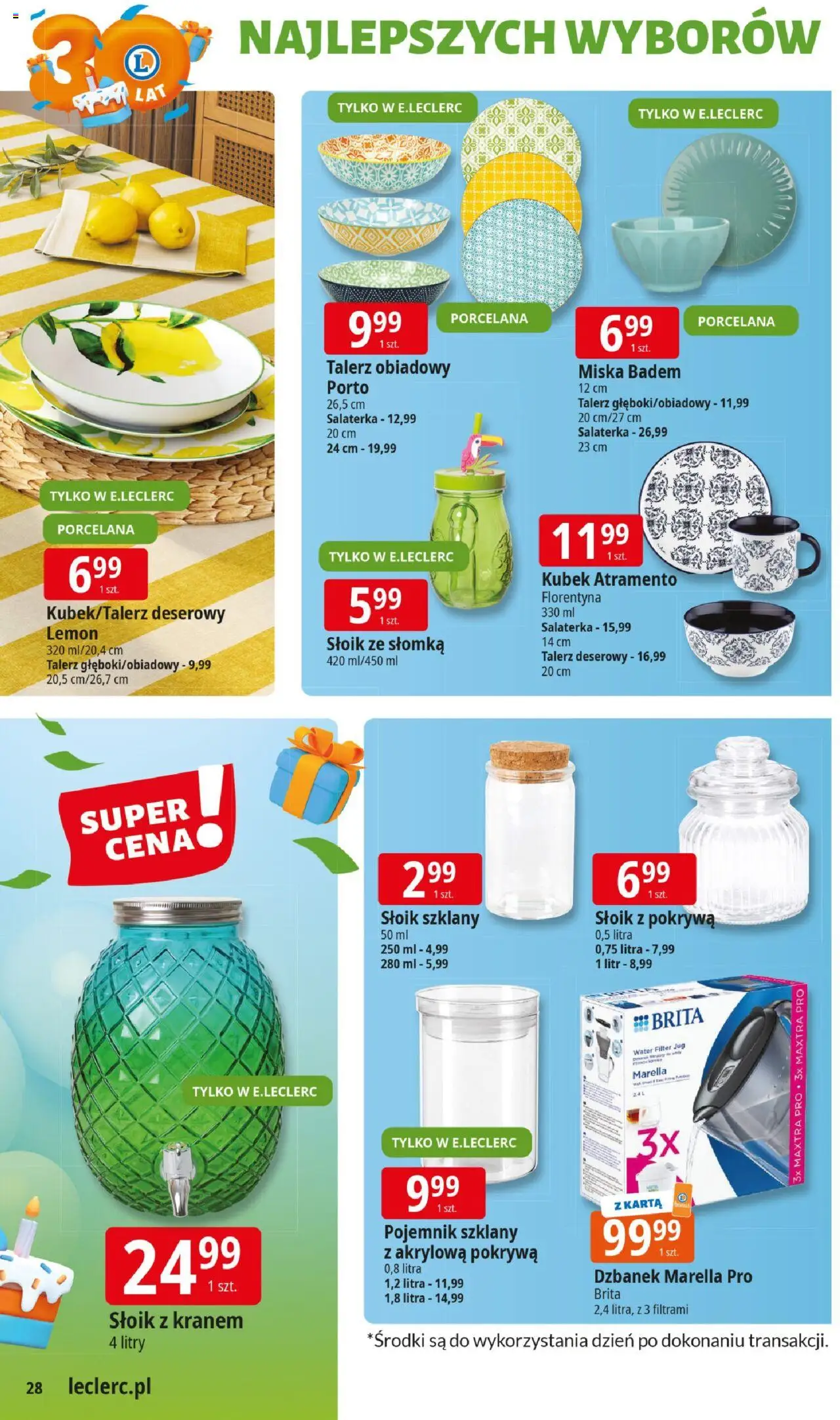 E.Leclerc Gazetka - Kłodzko od 10.06.2025 | Strona: 28 | Produkty: Karta, Dzbanek