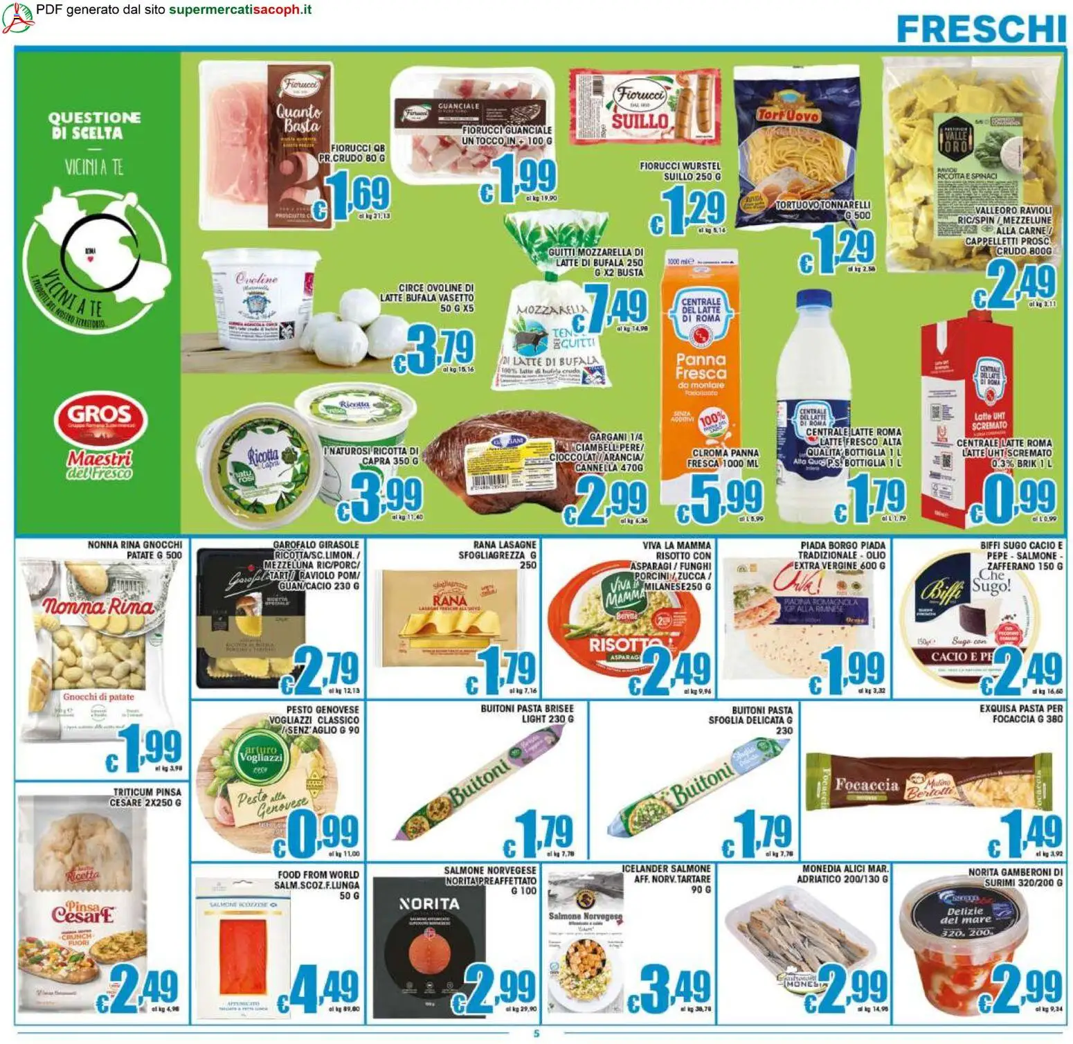 Volantino Sacoph del 17.04.2026 | Pagina: 5 | Prodotti: Pepe, Gamberoni, Ricotta, Alici