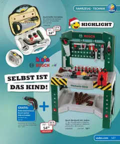 Vedes Das große Buch der Wünsche ab 29.09.2025 gültig | Seite: 167 | Produkte: Bosch, Batterien, Akkuschrauber, Koffer